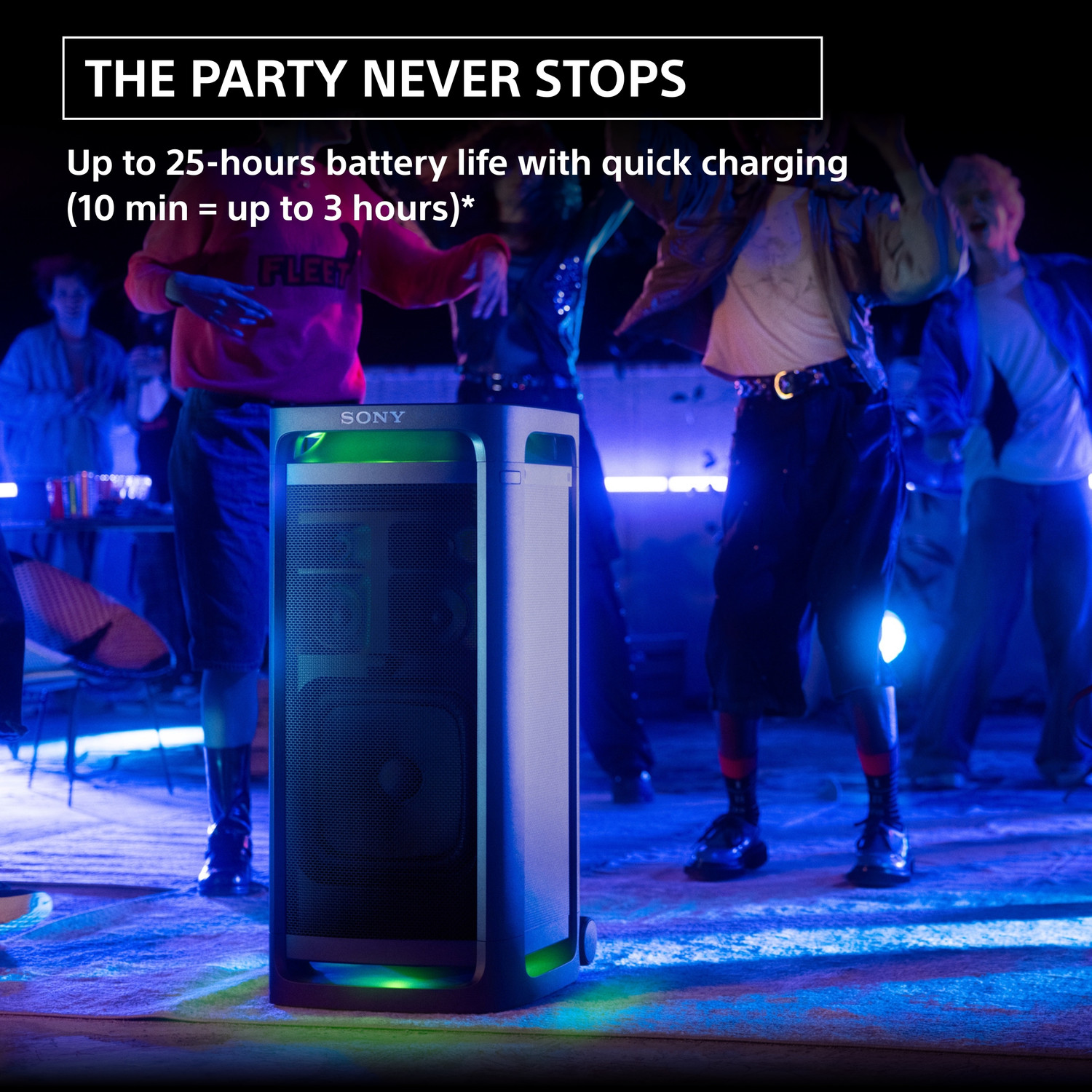 Image of SONY Tower 9 Massive BASS & Powerful sound, 25 Hrs Battery, 360 Party Sound & Light Bluetooth Party Speaker