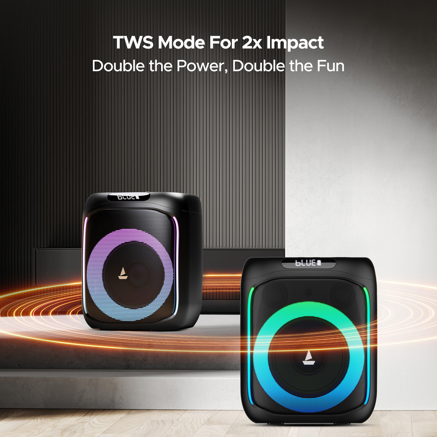 Image of boAt PartyPal 185 with Signature Sound & Up to 6 hrs Playtime 50 W Bluetooth Home Audio Speaker