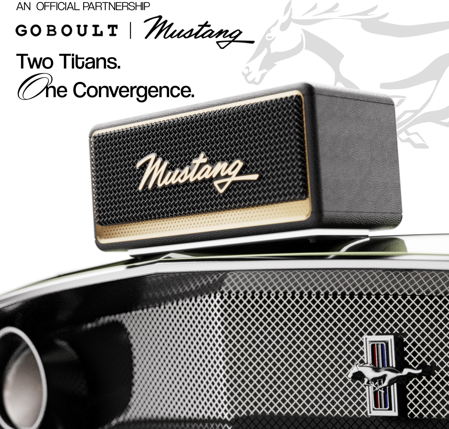 Image of GOBOULT Mustang GT 20, Dual Dynamic Drivers, RGB LEDs, Bass Radiator, BTv 6, 7Hr Battery 20 W Bluetooth Speaker