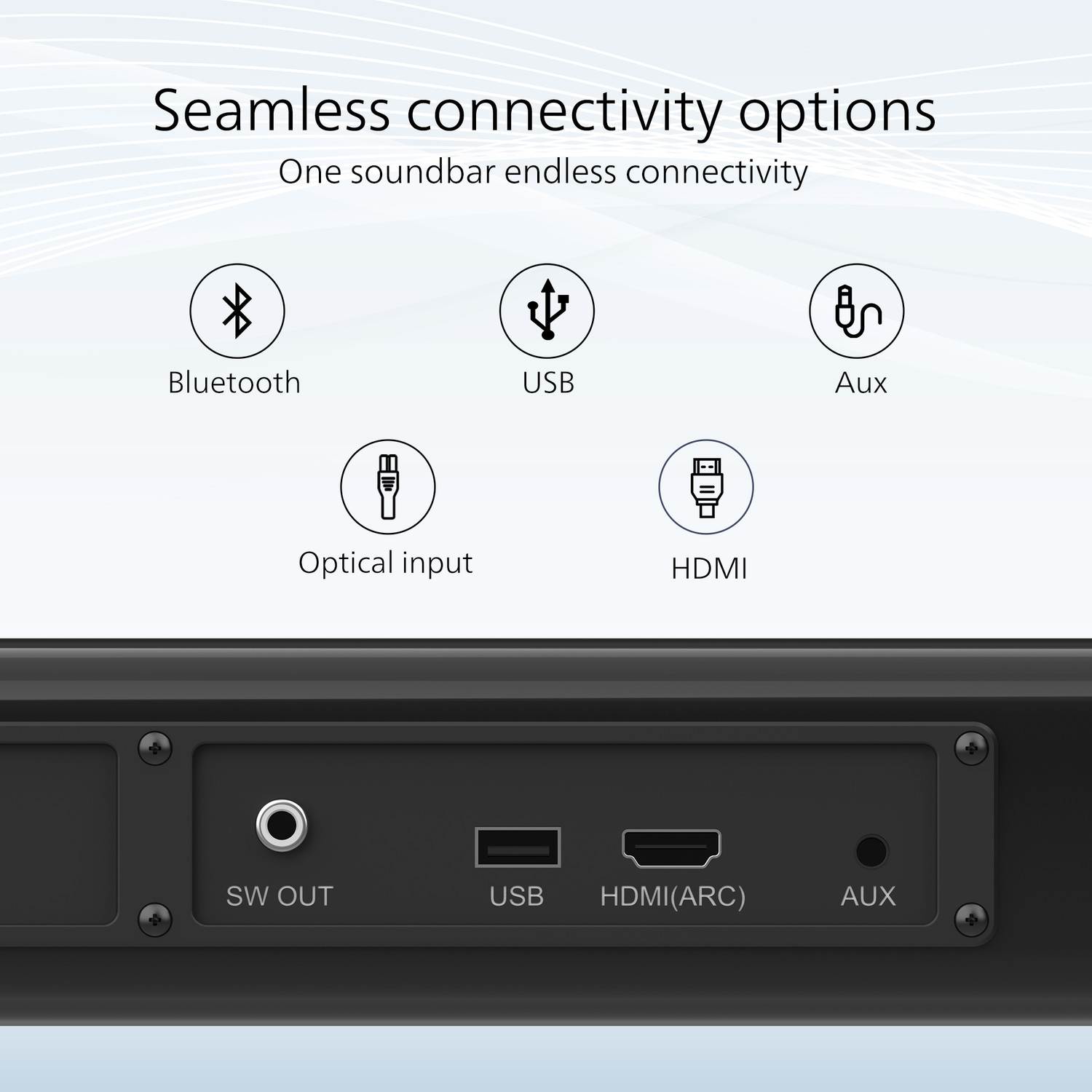 Image of PHILIPS TAB4301 /94 5.5 Inch Subwoofer HDMI ARC, USB & Optical Connectivity 100 W Bluetooth Soundbar