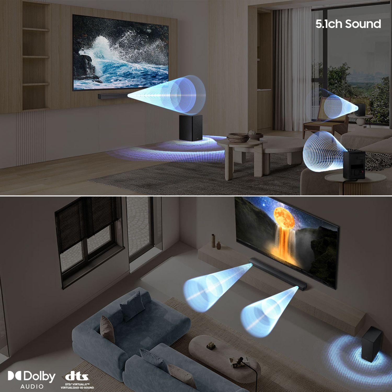 Image of Samsung HW-B67EF /XL, Dolby Digital and DTS Virtual-X, Q-Symphony 490 W Bluetooth Soundbar