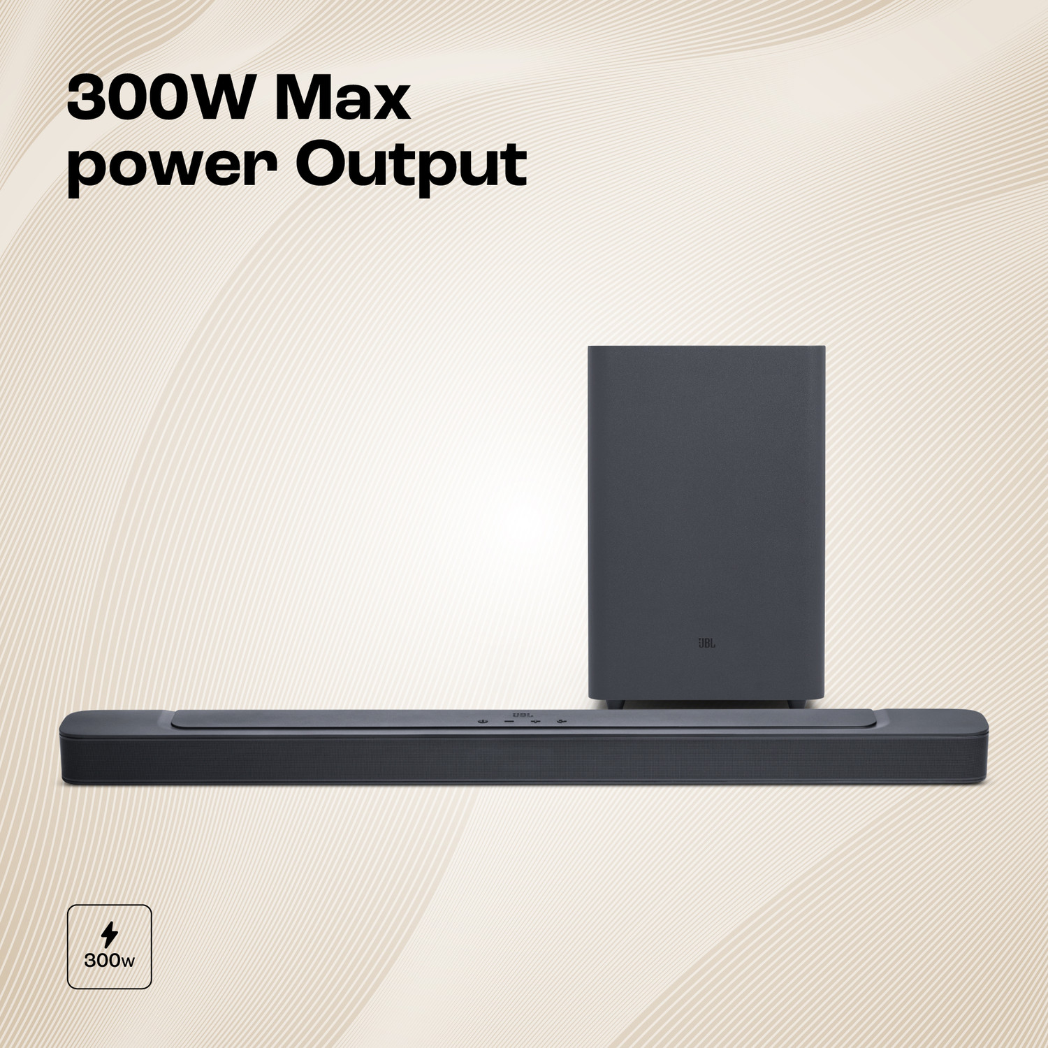 Image of JBL Bar 2.1 Deep Bass (MK2), Dolby Digital, Wireless 6.5 inch Subwoofer, HDMI 300 W Bluetooth Soundbar