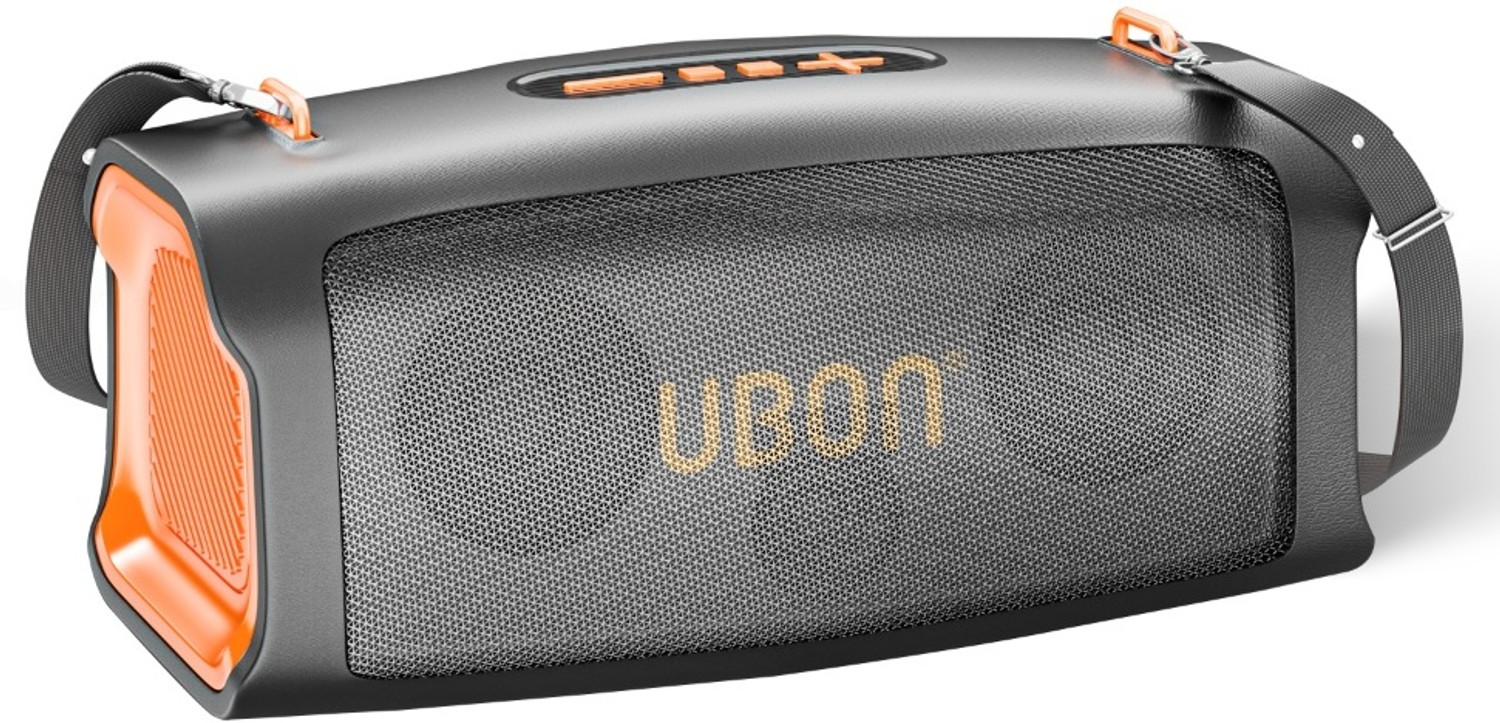 Image of Ubon SP-85 Big Daddy 30W Party Speaker, 20H Playtime, USB, TF, AUX, FM, V5.3 30 W Bluetooth Party Speaker (Black, Orange, 2.1 Channel)