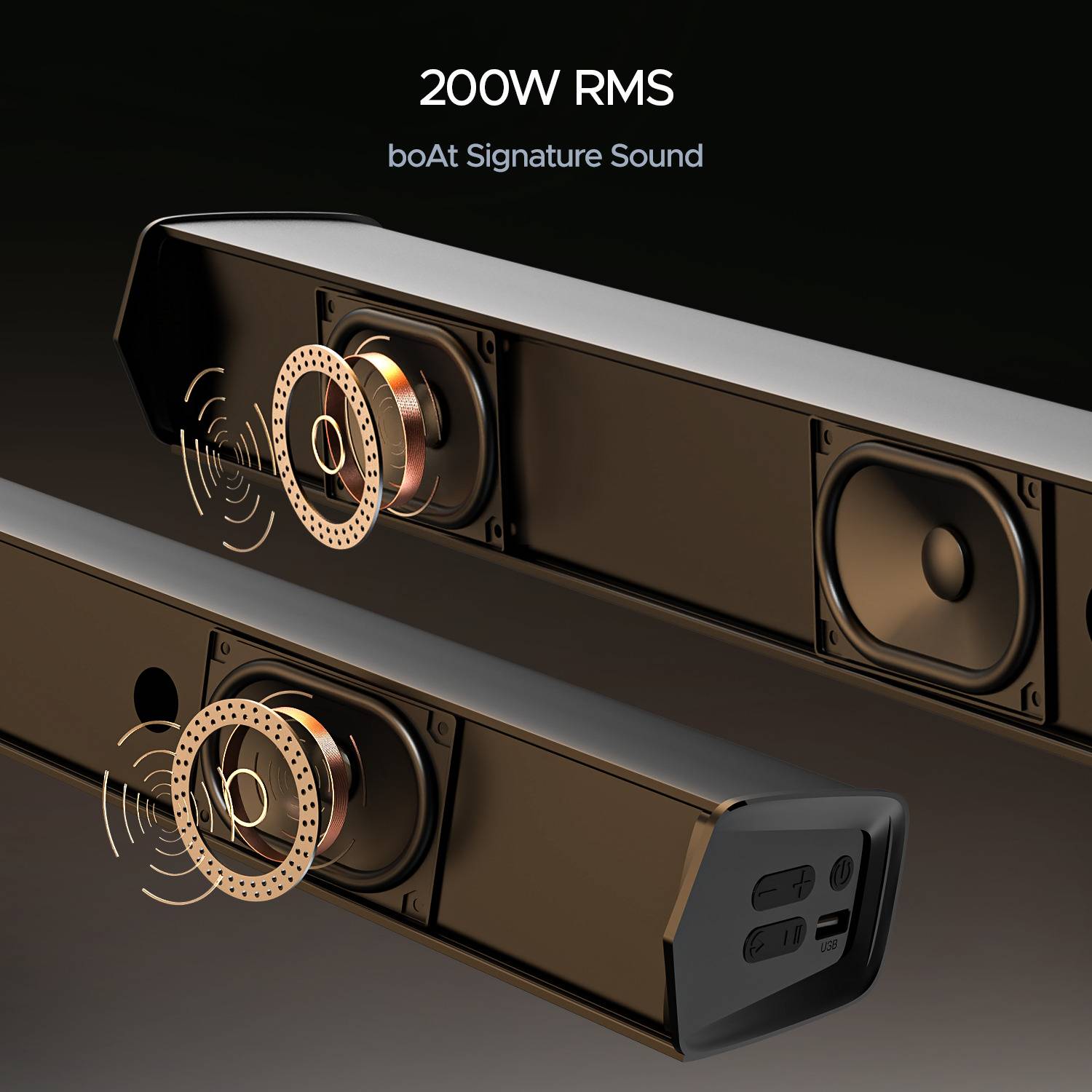 boAt Bar Thump 200W Bluetooth Soundbar with Wired Subwoofer - Image 2