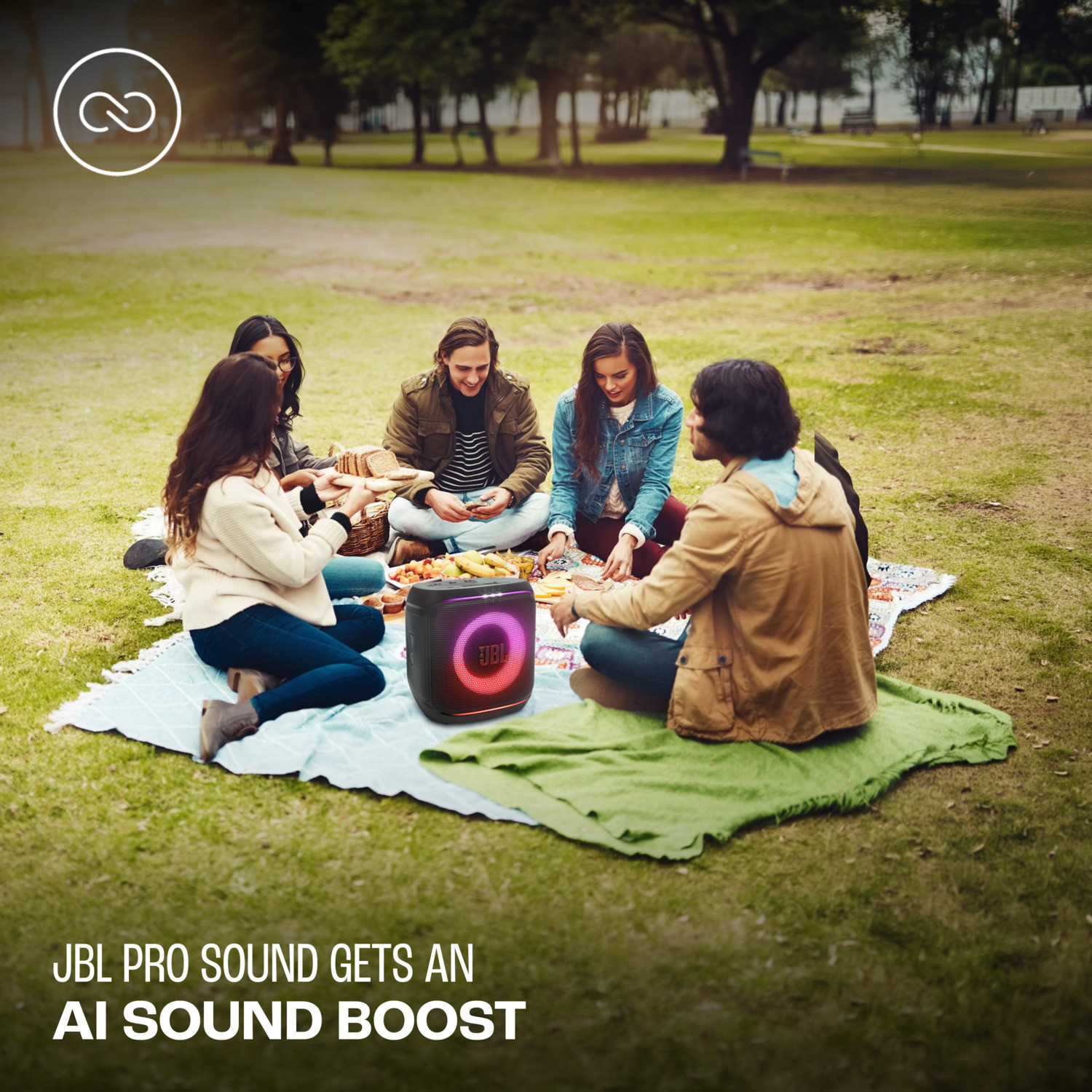 Image of JBL Partybox Encore 2 Plus with Mic,AI Sound Boost,Dynamic Light Show,15Hrs Playtime 100 W Bluetooth Soundbar