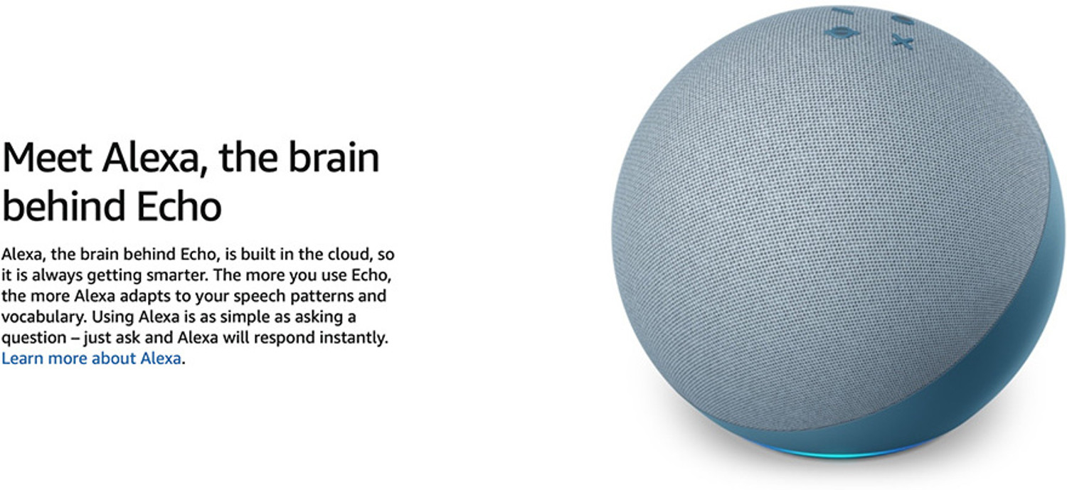 Image of Alexa Echo (4th Gen)| Premium sound powered by Dolby and Alexa with Alexa Assistant Smart Speaker