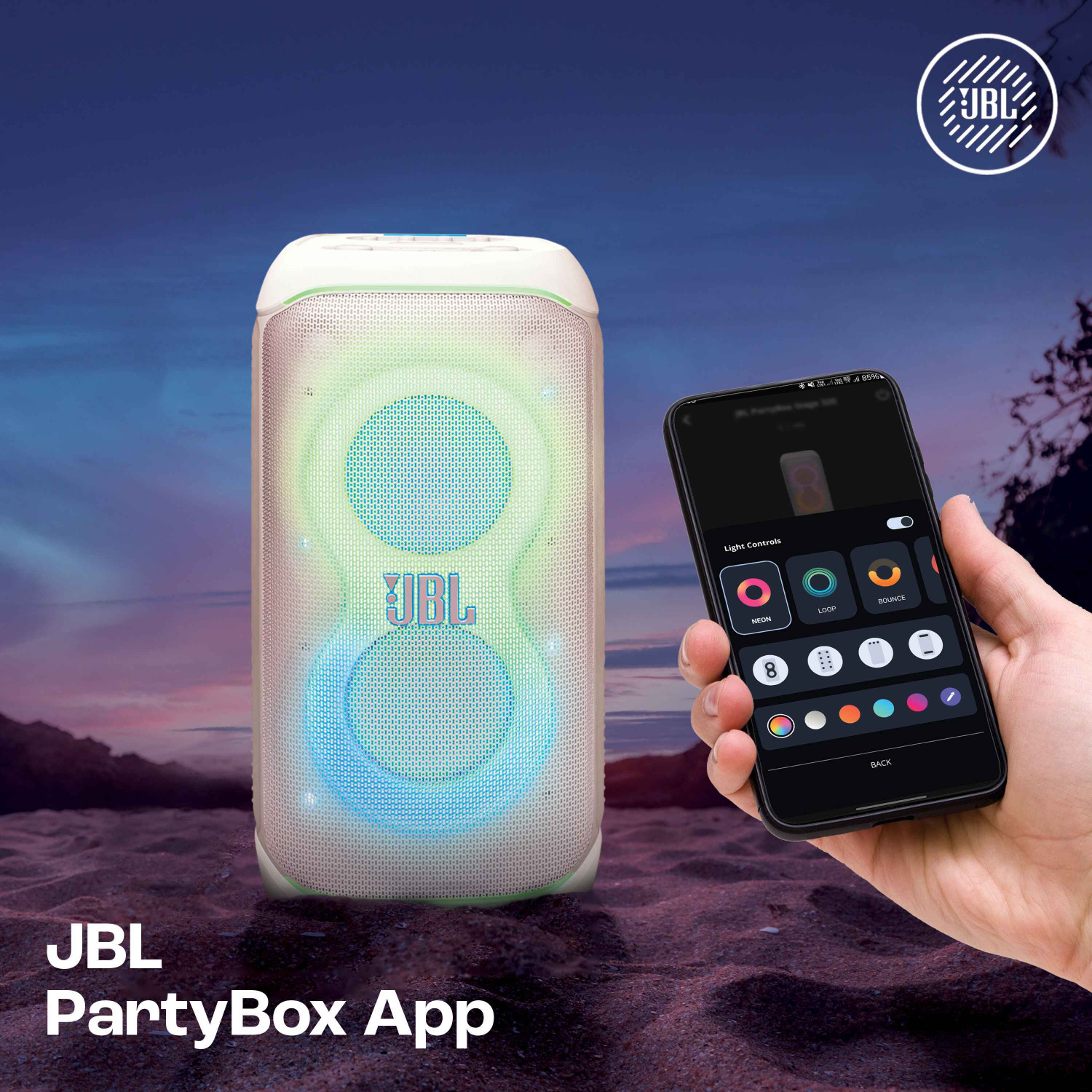Image of JBL Partybox 320, AI Sound Boost, Futuristic Light Show,Upto 18Hrs play time 240 W Bluetooth Party Speaker