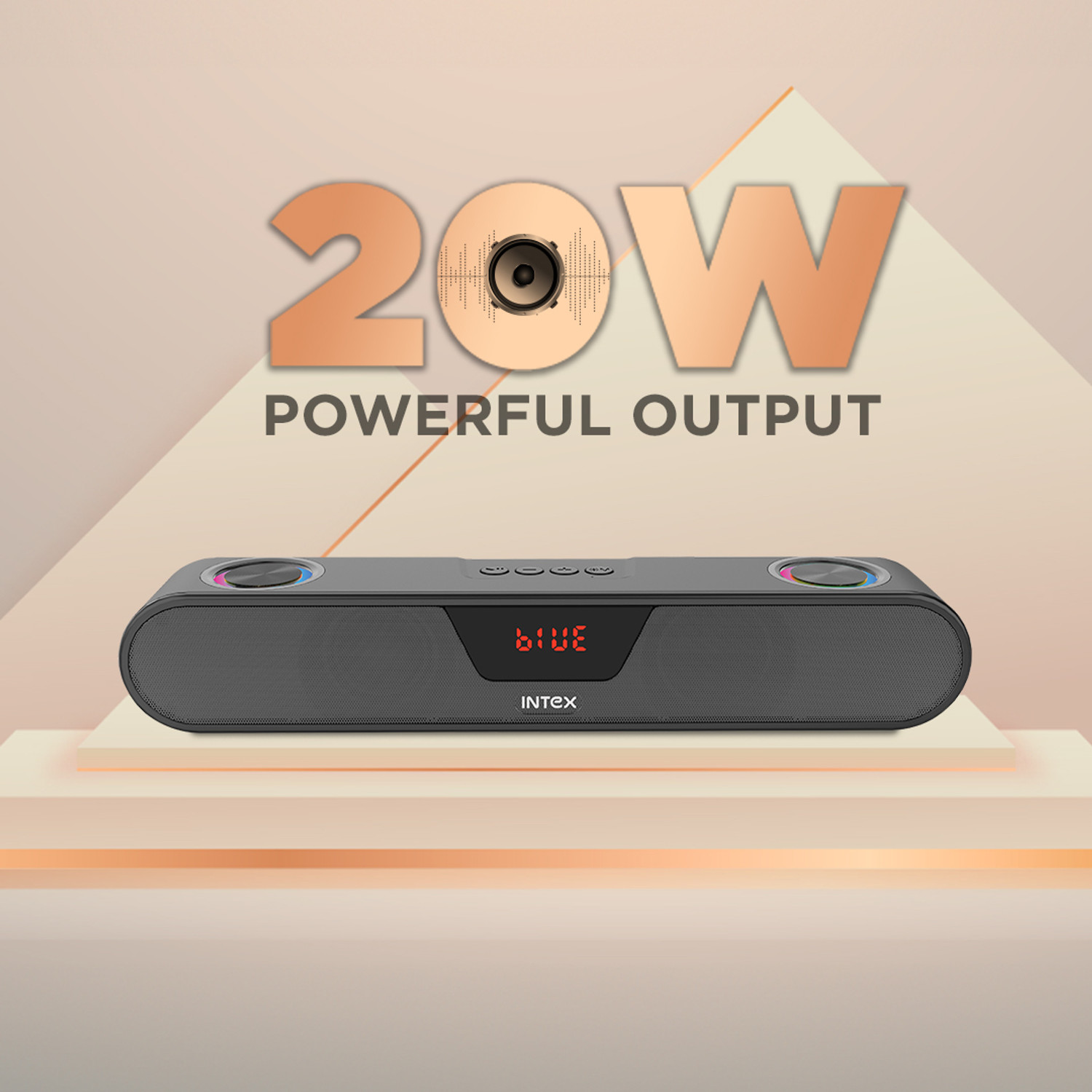 Image of Intex 2010 Wireless Portable Soundbar 20 W Bluetooth Speaker