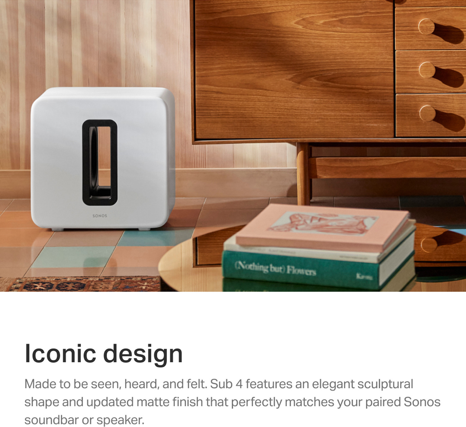 Image of Sonos Sub 4 - Premium Wireless Subwoofer 120 W Bluetooth Home Audio Speaker