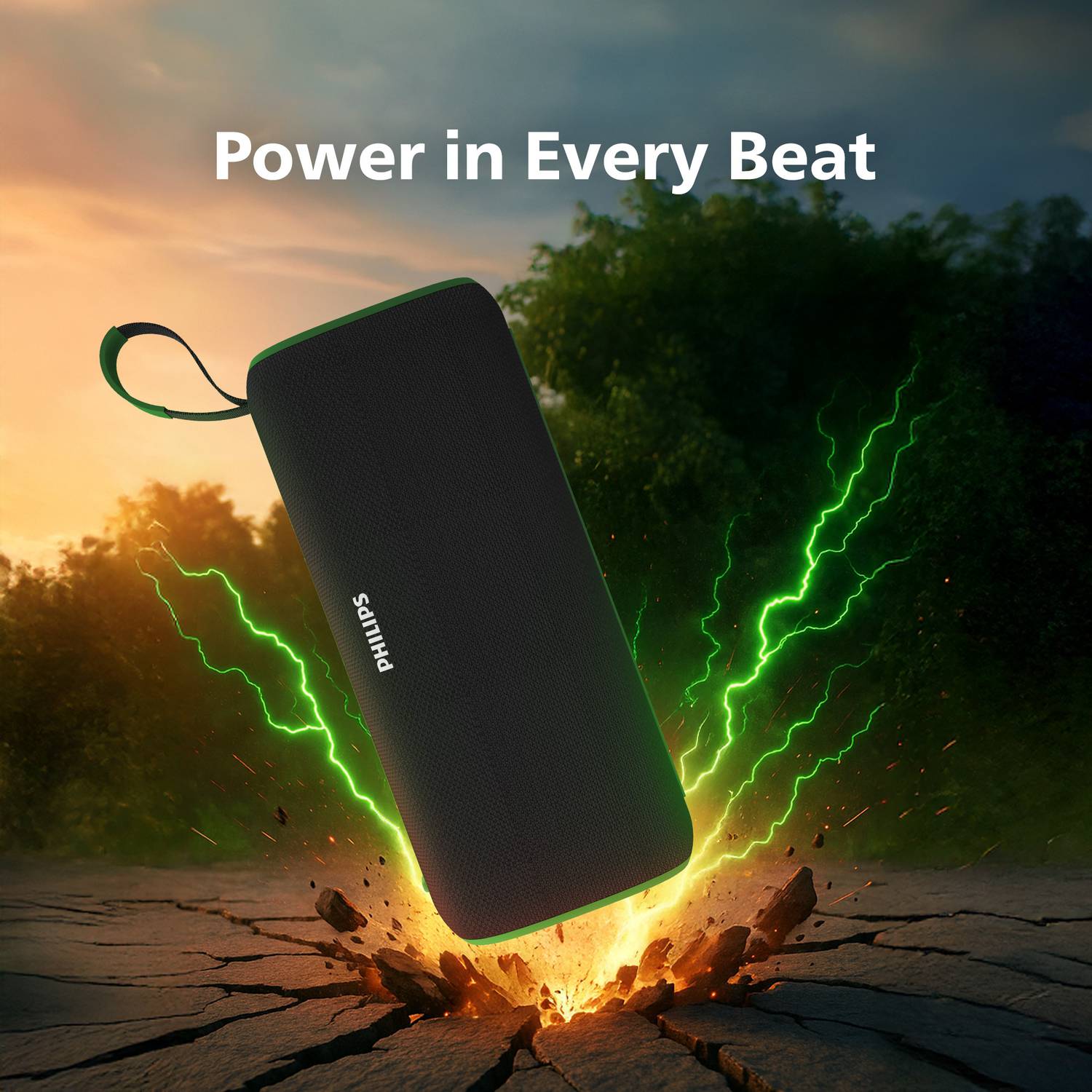 Philips TAS2400GR/94 32W Green Bluetooth Speaker - Image 2