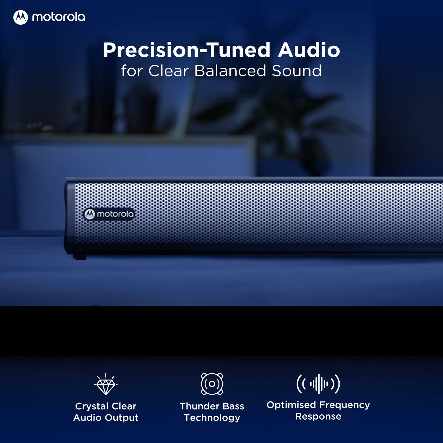 MOTOROLA AmphisoundX Vibe 80 W Bluetooth Soundbar Black - Image 5
