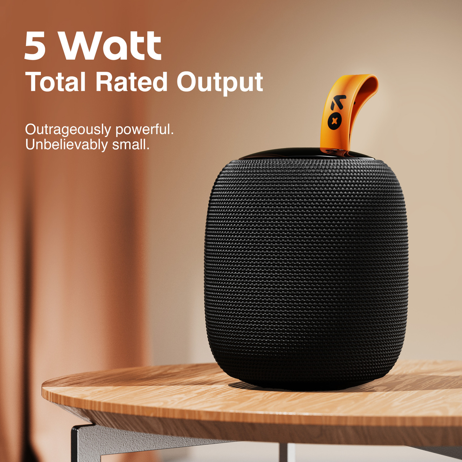 Image of GOBOULT Rave 5W, Dual Drivers, TWS Connectivity, Compact Size, Upto 8hrs Battery 5 W Bluetooth Speaker