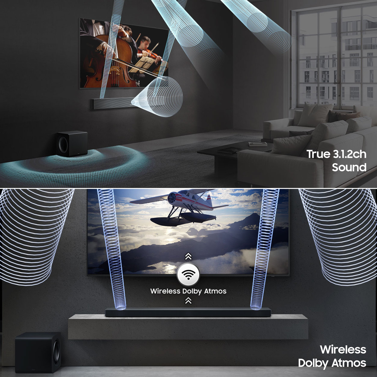 Image of Samsung Soundbar with Wireless Dolby Atmos 345 W Bluetooth Home Audio Speaker