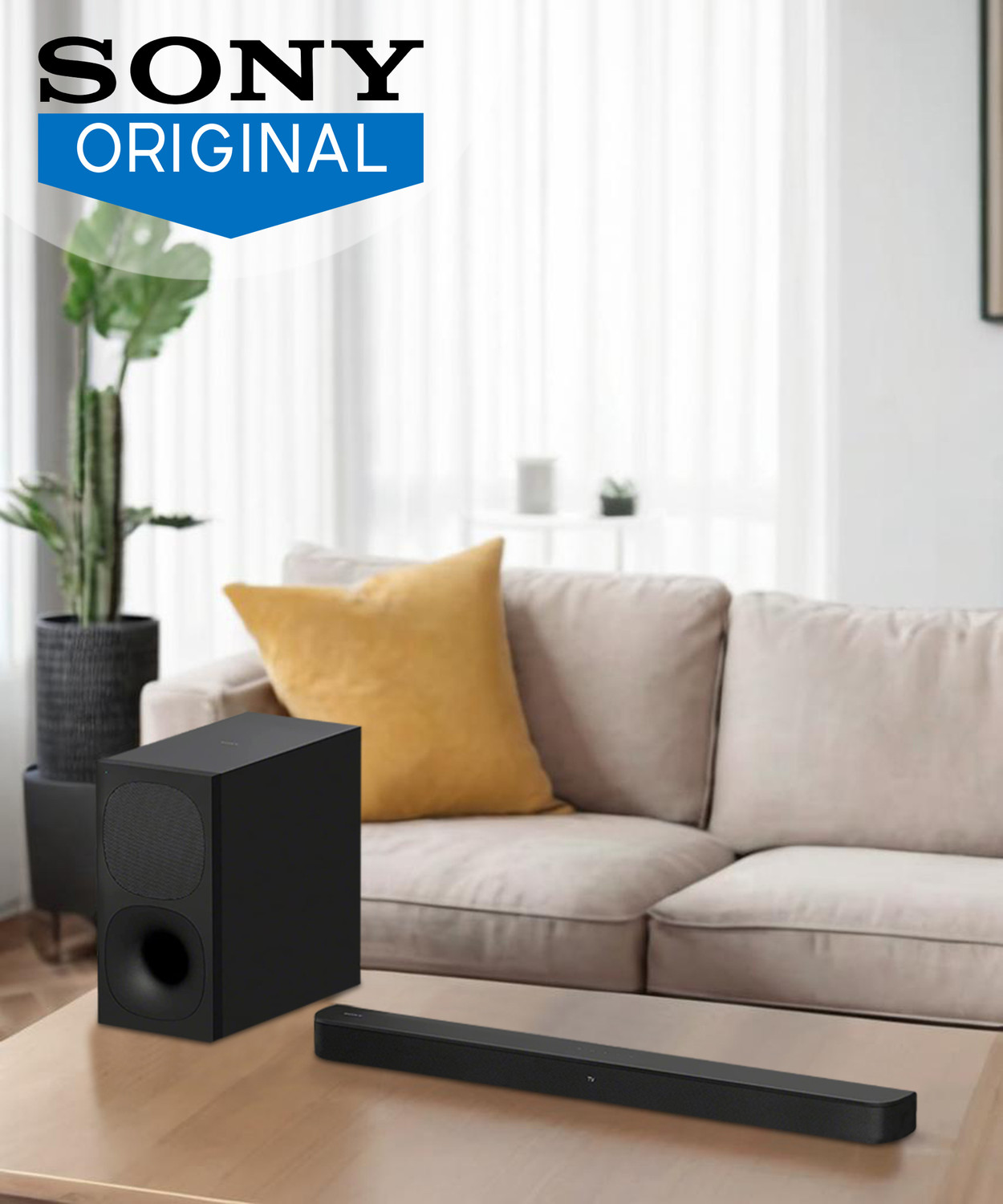Image of SONY HT-S400 2.1ch Home theatre with Wireless subwoofer, S-Force & Dolby Digital 330 W Bluetooth Soundbar