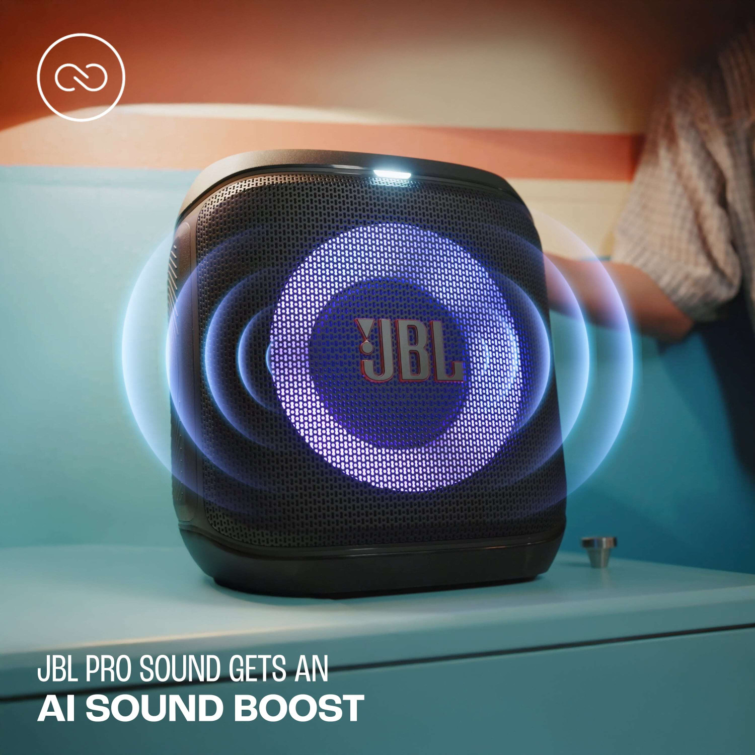 Image of JBL Partybox Encore Essential 2,AI Sound Boost, 15Hrs Playtime,Guitar & Mic Inputs 100 W Bluetooth Home Audio Speaker