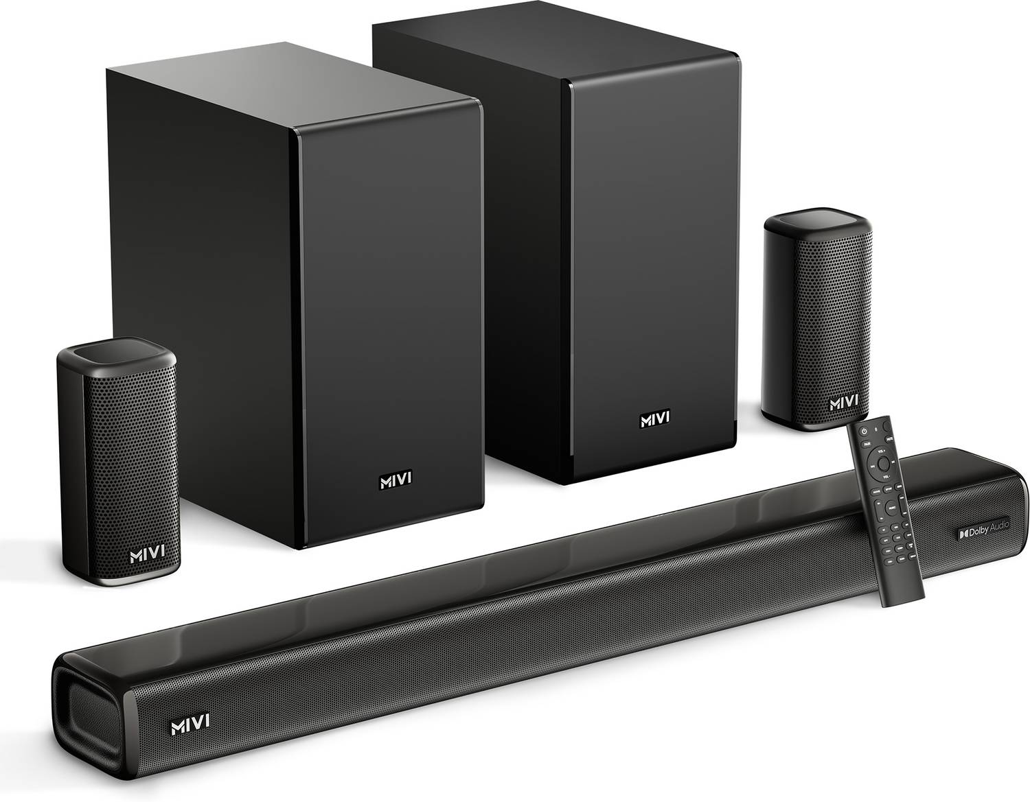 Mivi Fort H880 Soundbar, Dual Subwoofers, Dolby Audio, 880 Watts, 5.2 Channel 880 W Bluetooth Soundbar