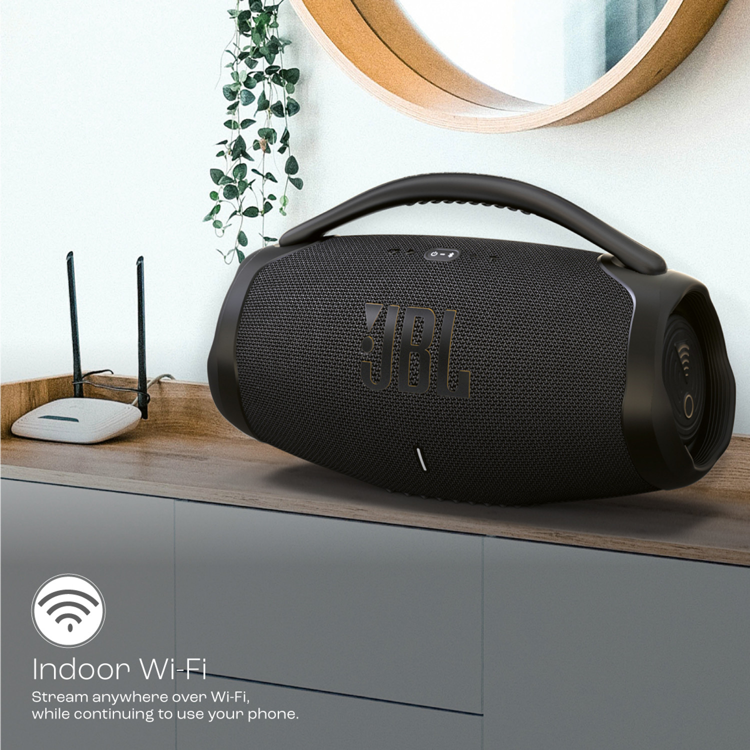 Image of JBL Boombox3 WiFi, Deep Bass, 24H Playtime,BuiltIn Powerbank, IP67, Alexa 180 W Bluetooth Speaker