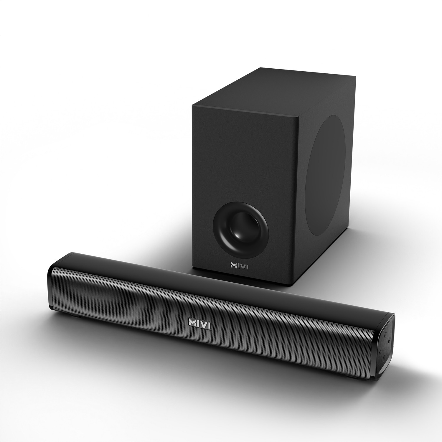 Image of Mivi Fort Sonic X80 Soundbar, 2.1 Channel, Multi-Input & EQ Modes, BT v5.3 90 W Bluetooth Home Audio Speaker