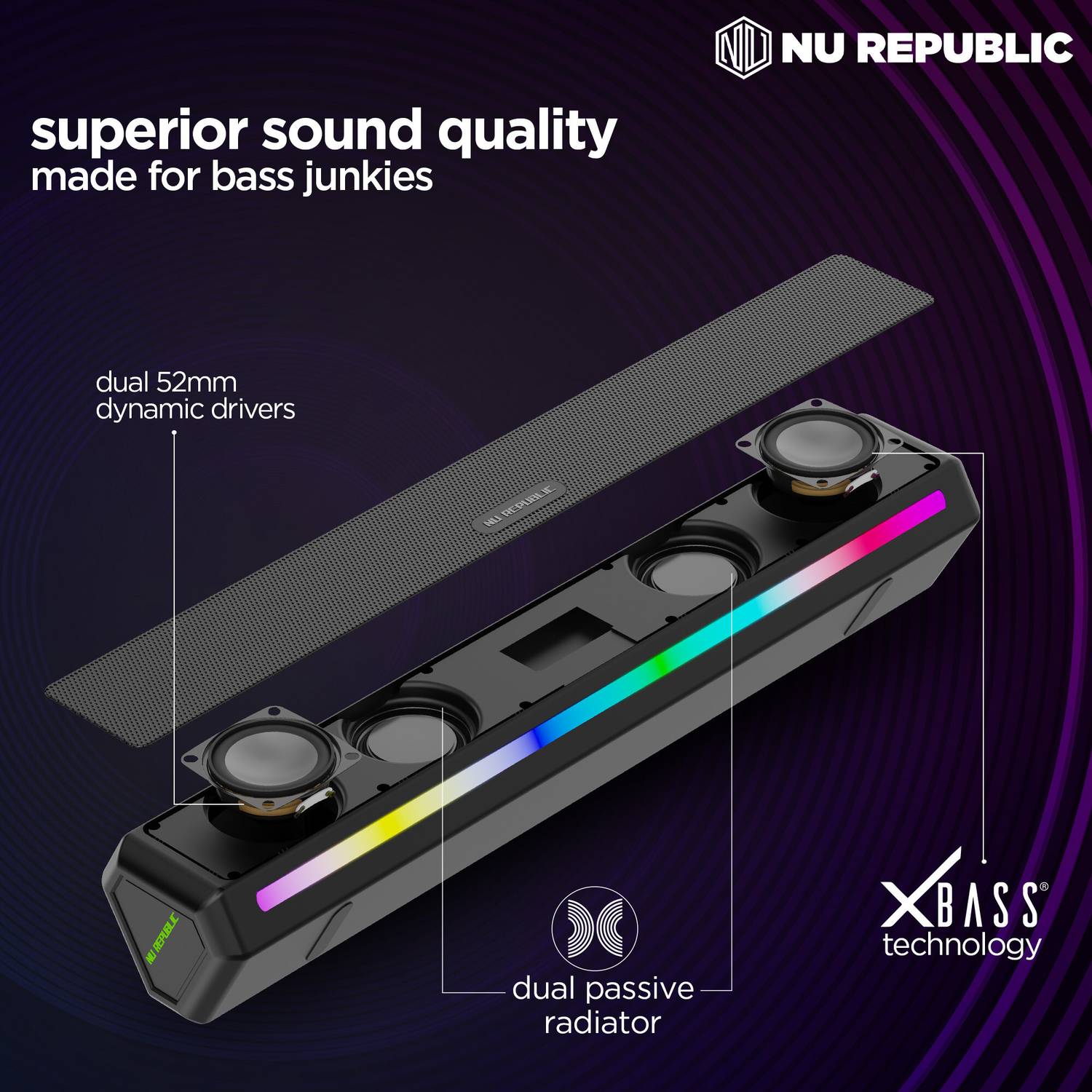 Nu Republic PartyBox 240 24W Bluetooth Speaker Black - Image 5