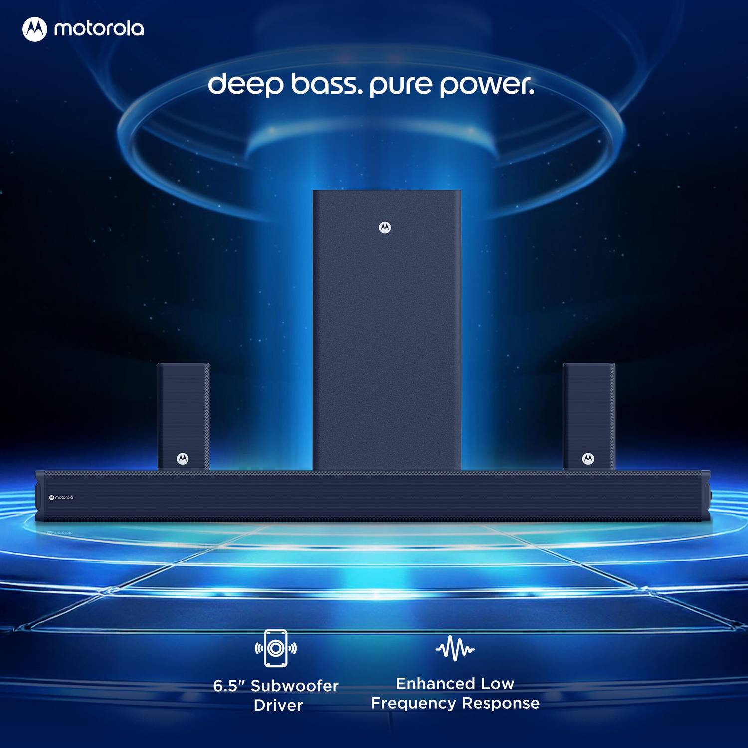 MOTOROLA AmphisoundX Vibe Dolby 550 W Bluetooth Soundbar Black - Image 3