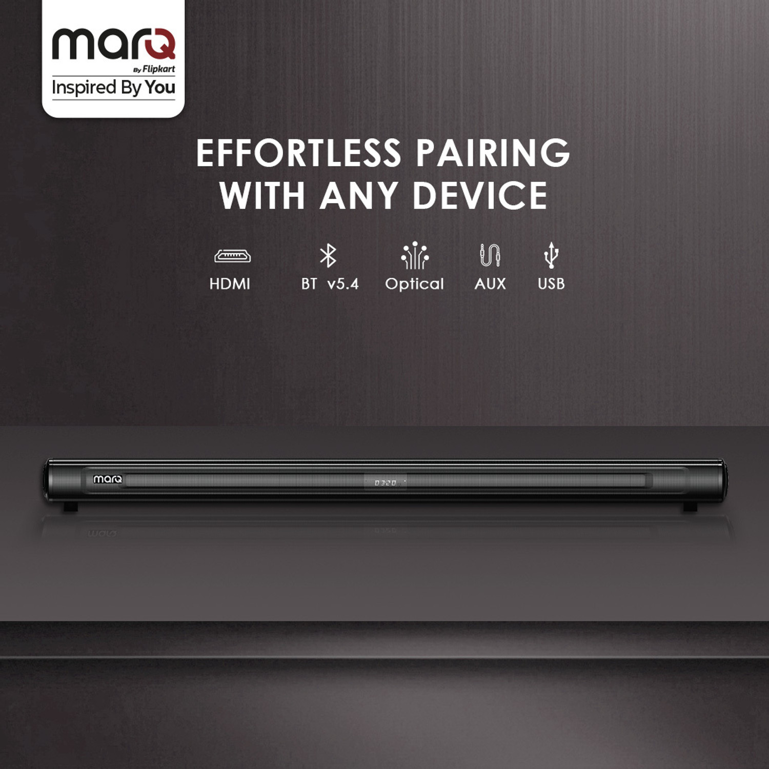 Image of MarQ by Flipkart Thunder 200, 200 Watts, 2.1 Channel, Immersive cinematic experience, EQ Modes 200 W Bluetooth Soundbar