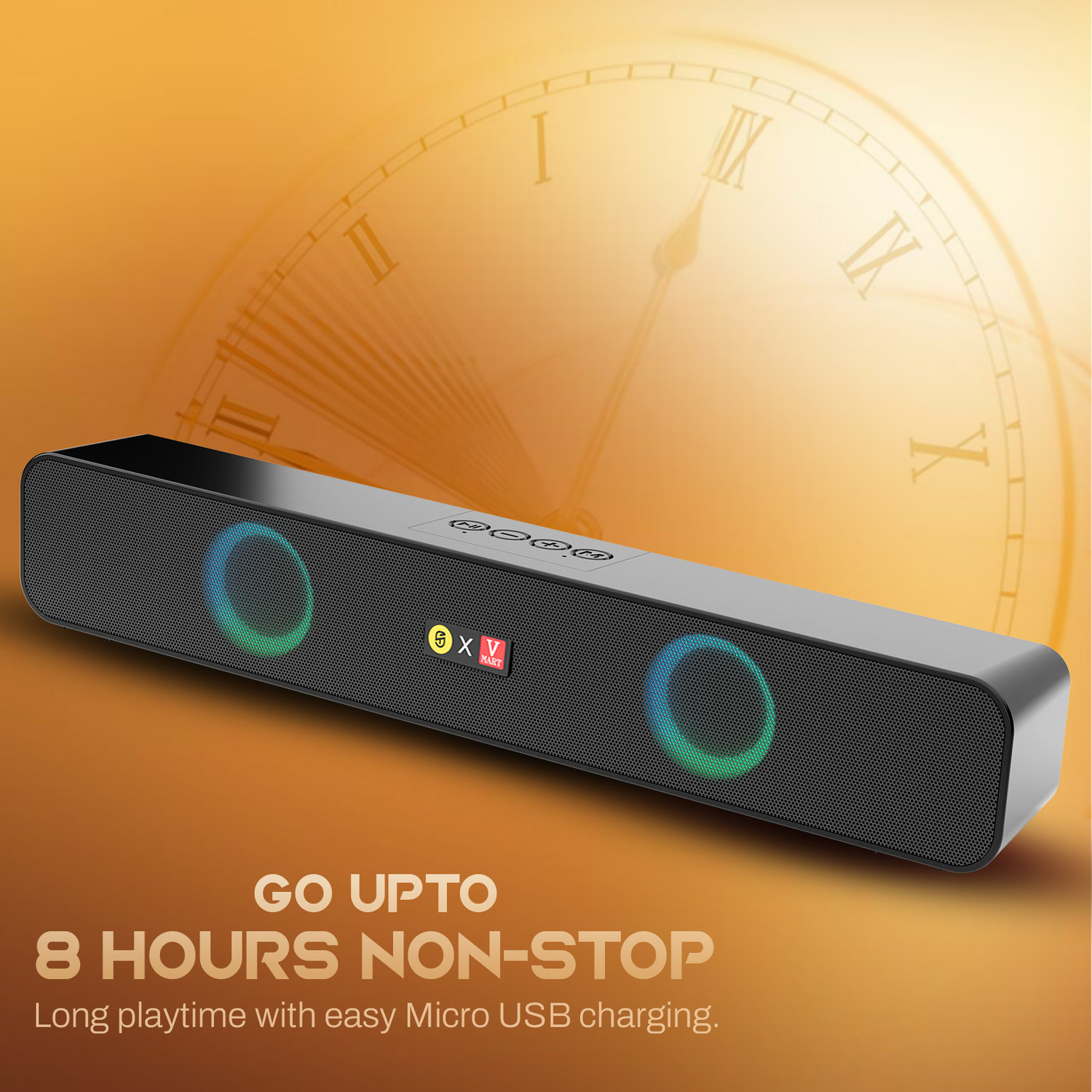 Image of SnapUp Boom X2 Upto 8H TYPE C Multi-Compatibility RGB TWS Feature 16 W Bluetooth Speaker