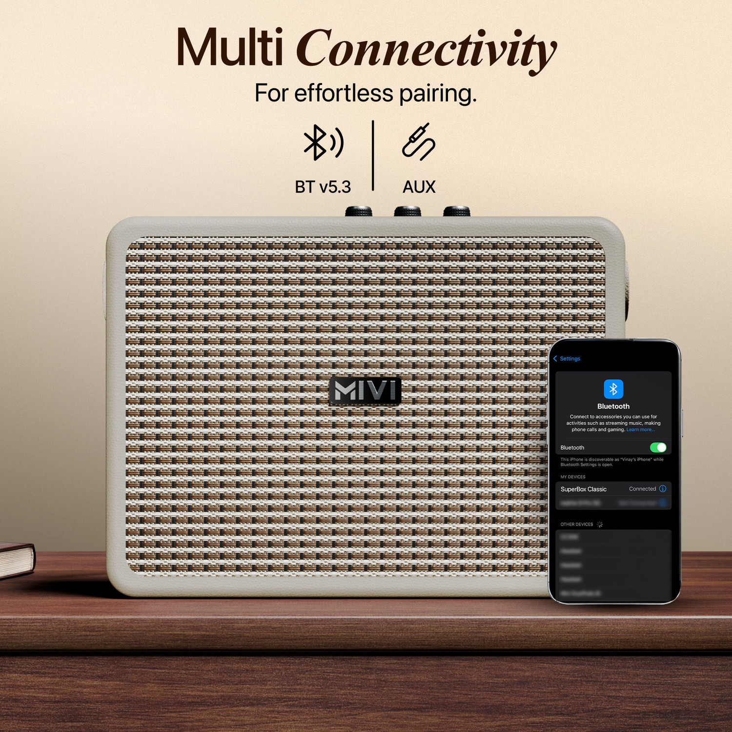 Image of Mivi Mivi Superbox, In-Built Subwoofer, BT v5.3 120 W Bluetooth Party Speaker