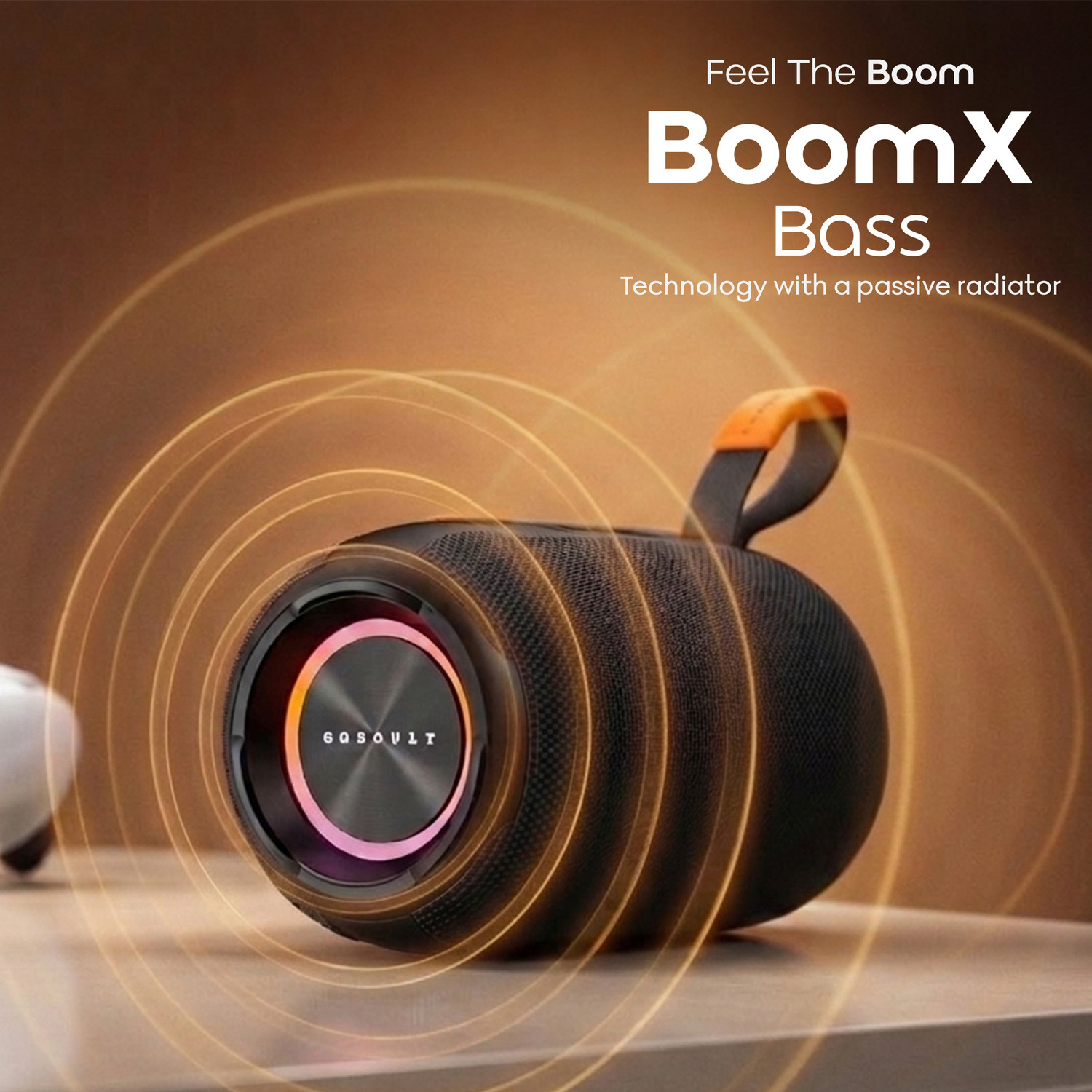 Image of GOBOULT Groove 12W, Dual Dynamic Drivers, RGB LED, TWS Connectivity, Upto 12Hrs Battery 12 W Bluetooth Speaker
