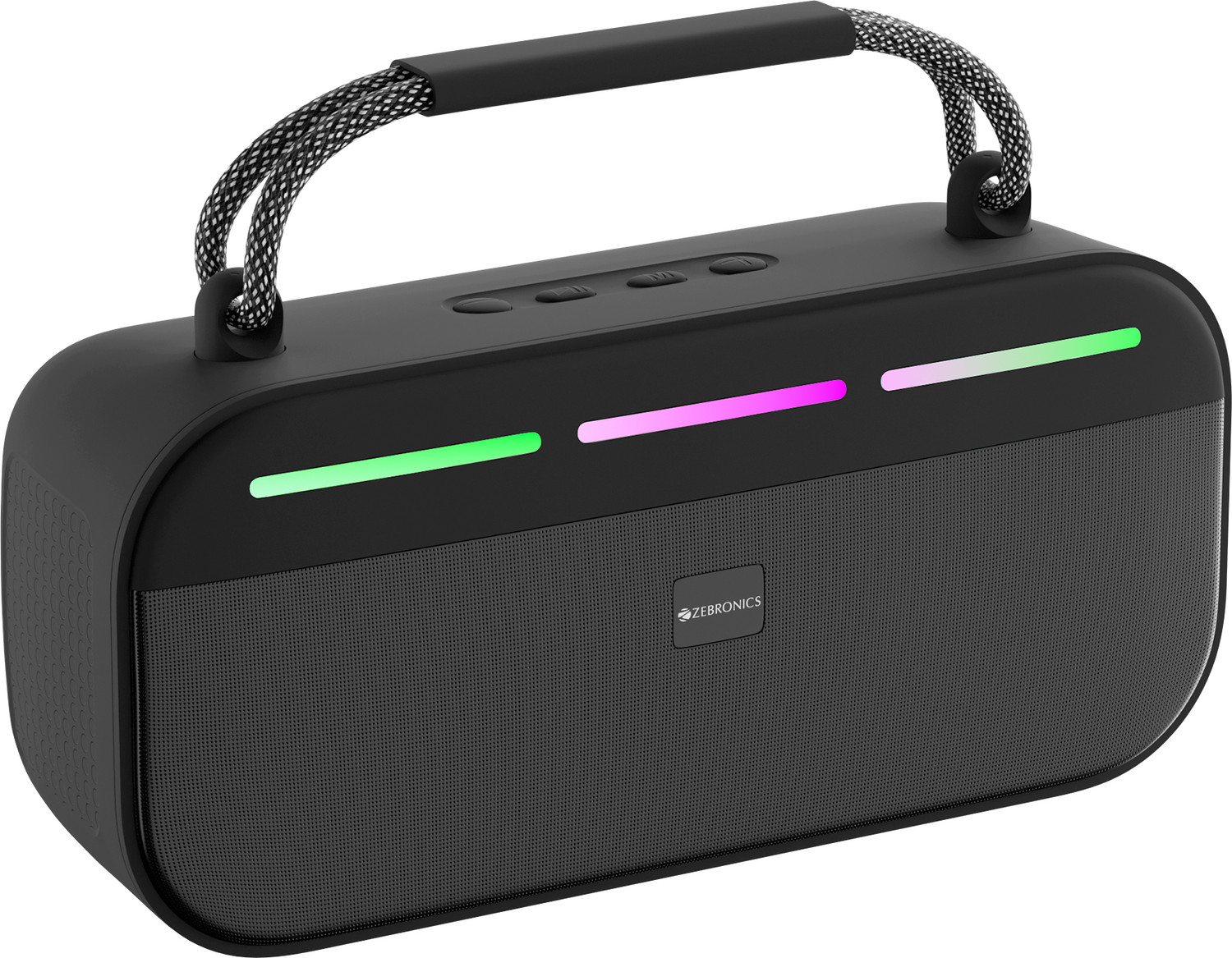 Image of ZEBRONICS Sound Feast 45, 5hrs Playback, TWS, RGB, USB, 20 W Bluetooth Speaker