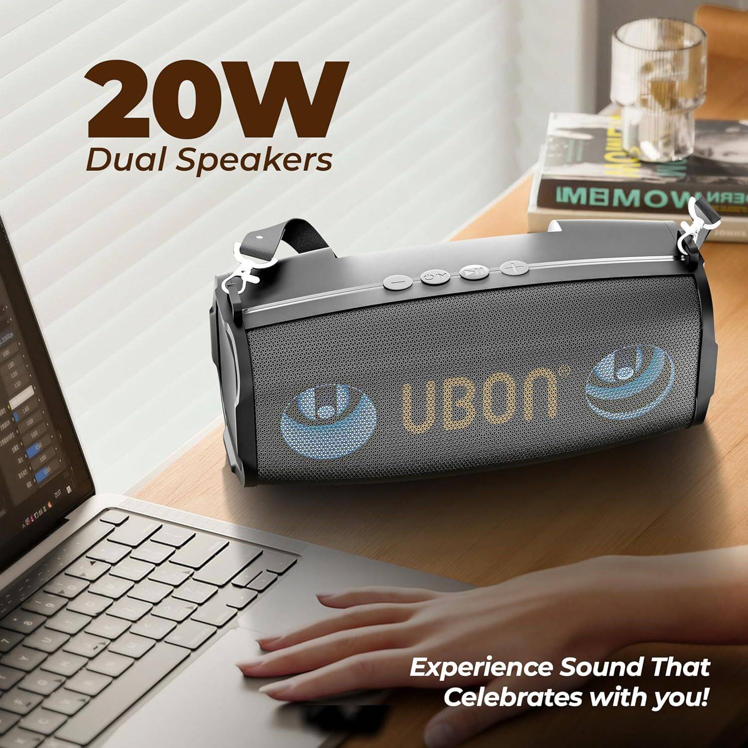 Ubon Bluetooth Speaker SP-65, 10 Hours Playtime, 20W - Image 2