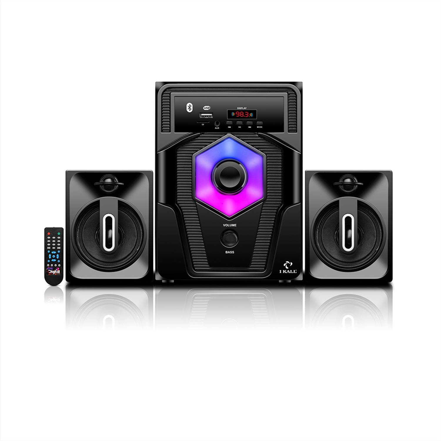 I Kall IK-22 PLUS 40 W Bluetooth Home Audio Speaker (Black, 2.1 C