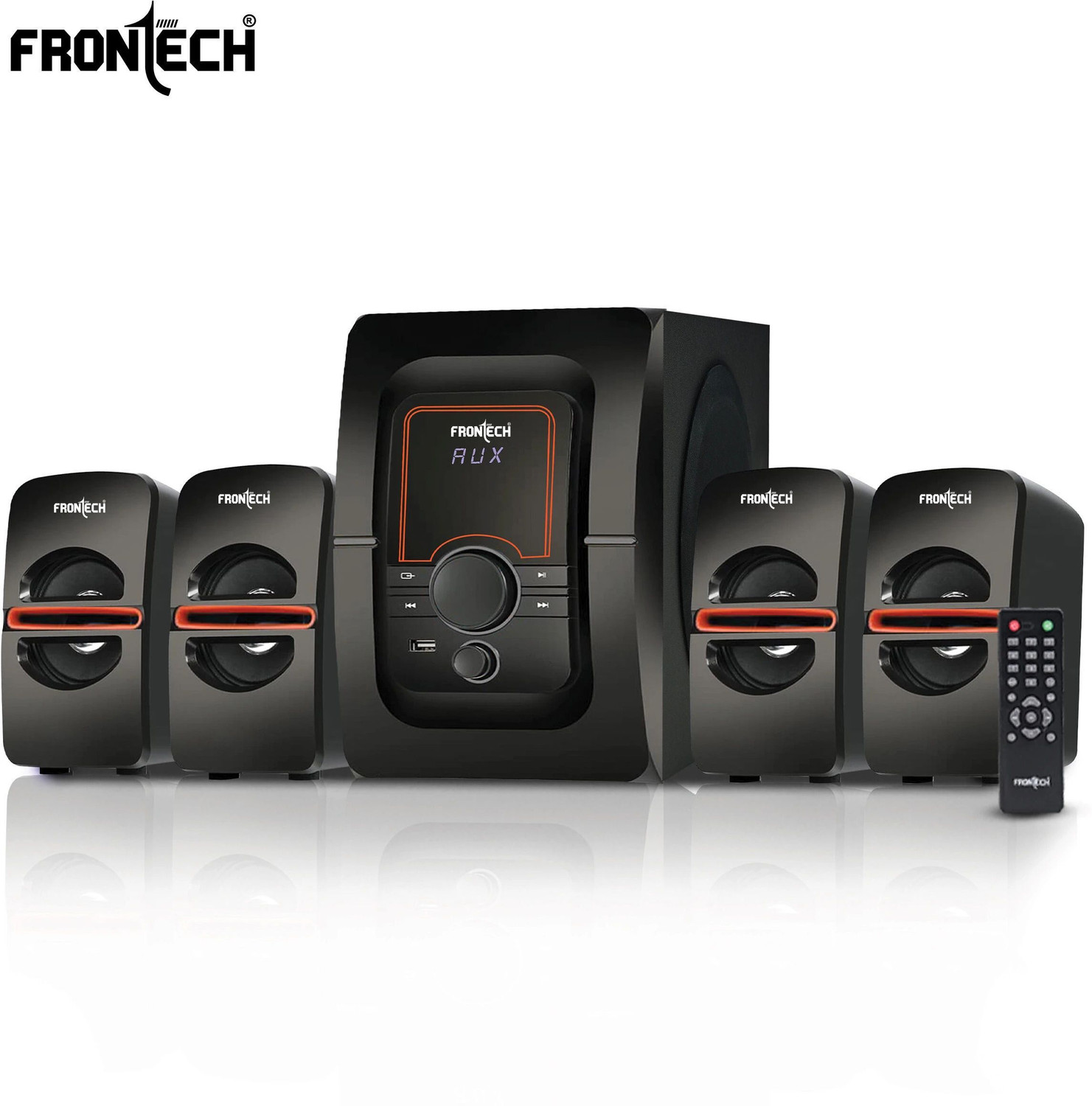 Image of Frontech SW-0152 4.1 Channel System Multimedia Speaker 70 W Bluetooth Home Audio Speaker