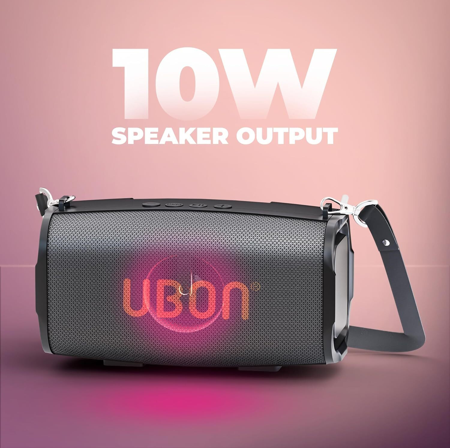 Image of Ubon SP-47 Bluetooth Wireless Speaker With Hanging Belt 10 W Bluetooth Laptop /Desktop Speaker (Black, 2.0 Channel)