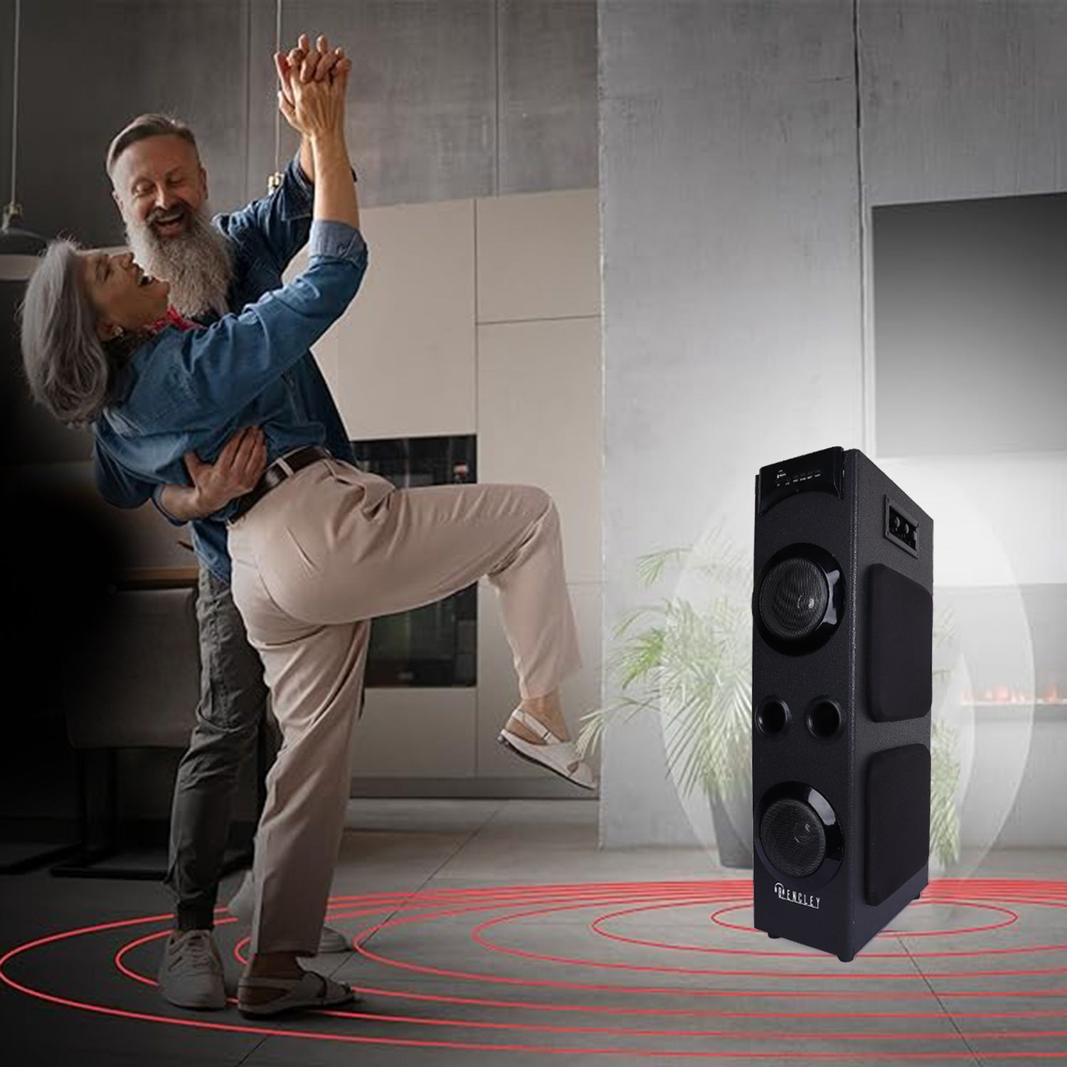Image of Bencley LEGACY BASS DOUBLE WOOFER With Multi-Color Neon Lights 115 W Bluetooth Home Audio Speaker