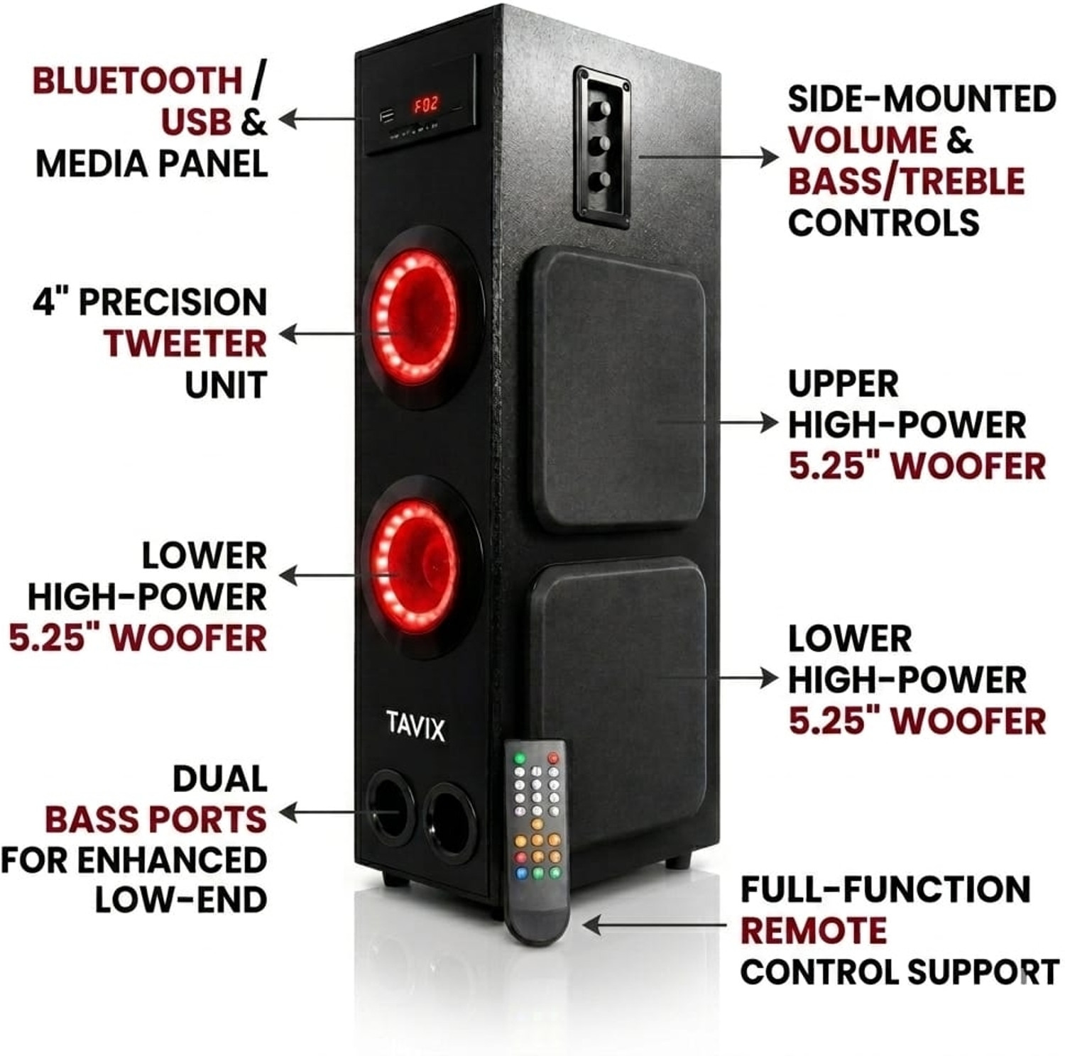 Image of TAVIX Auranode 120 W Bluetooth Home Audio Speaker