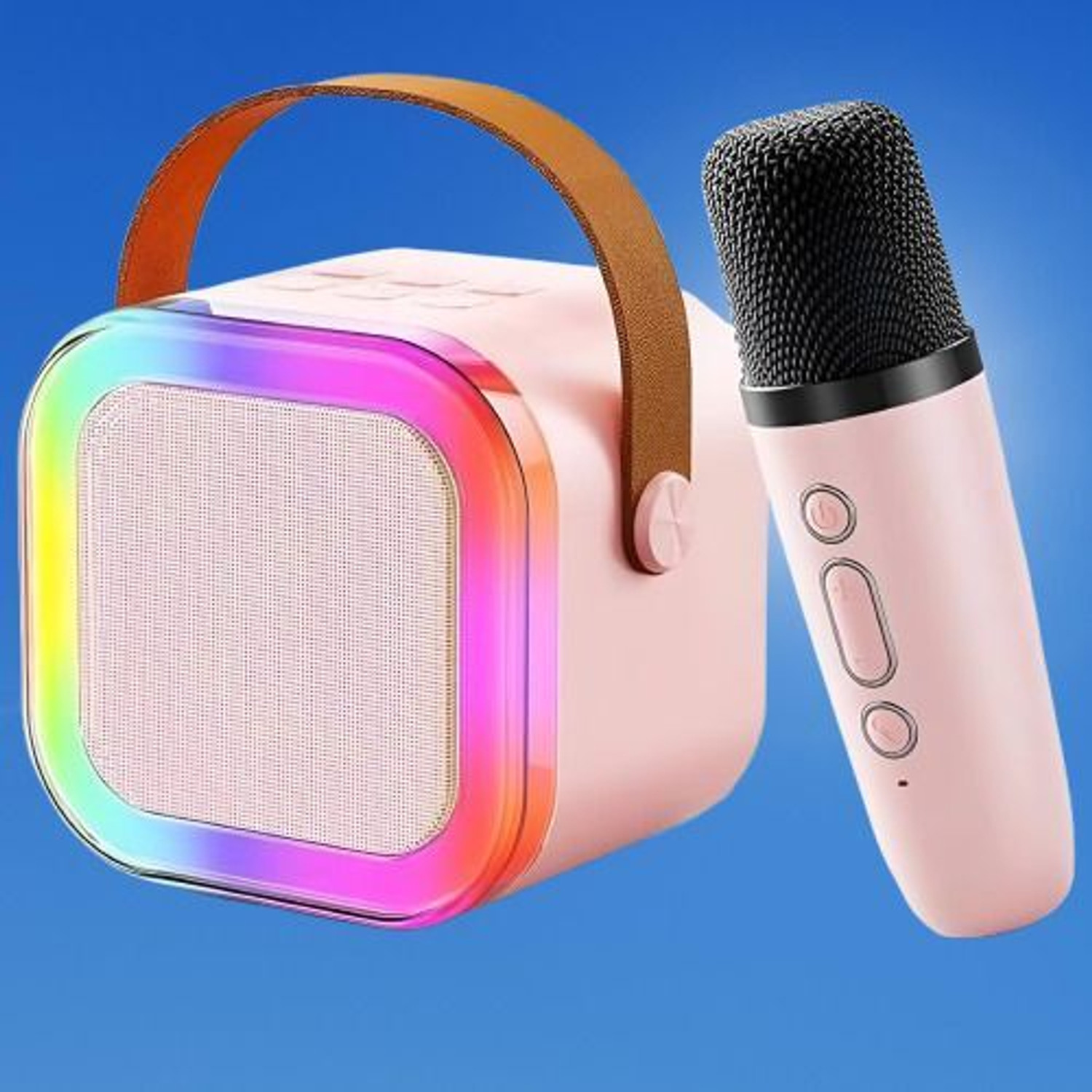 Image of Sahaj Enterprise New Portable Karaoke Speaker | Bluetooth & Wireless Mic1 5.6 W Bluetooth Home Audio Speaker