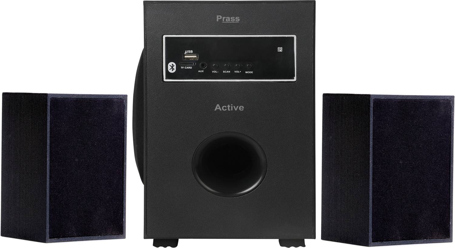 prass 2.1 with wooden satellite 65 W Bluetooth Home Theatre (Blac
