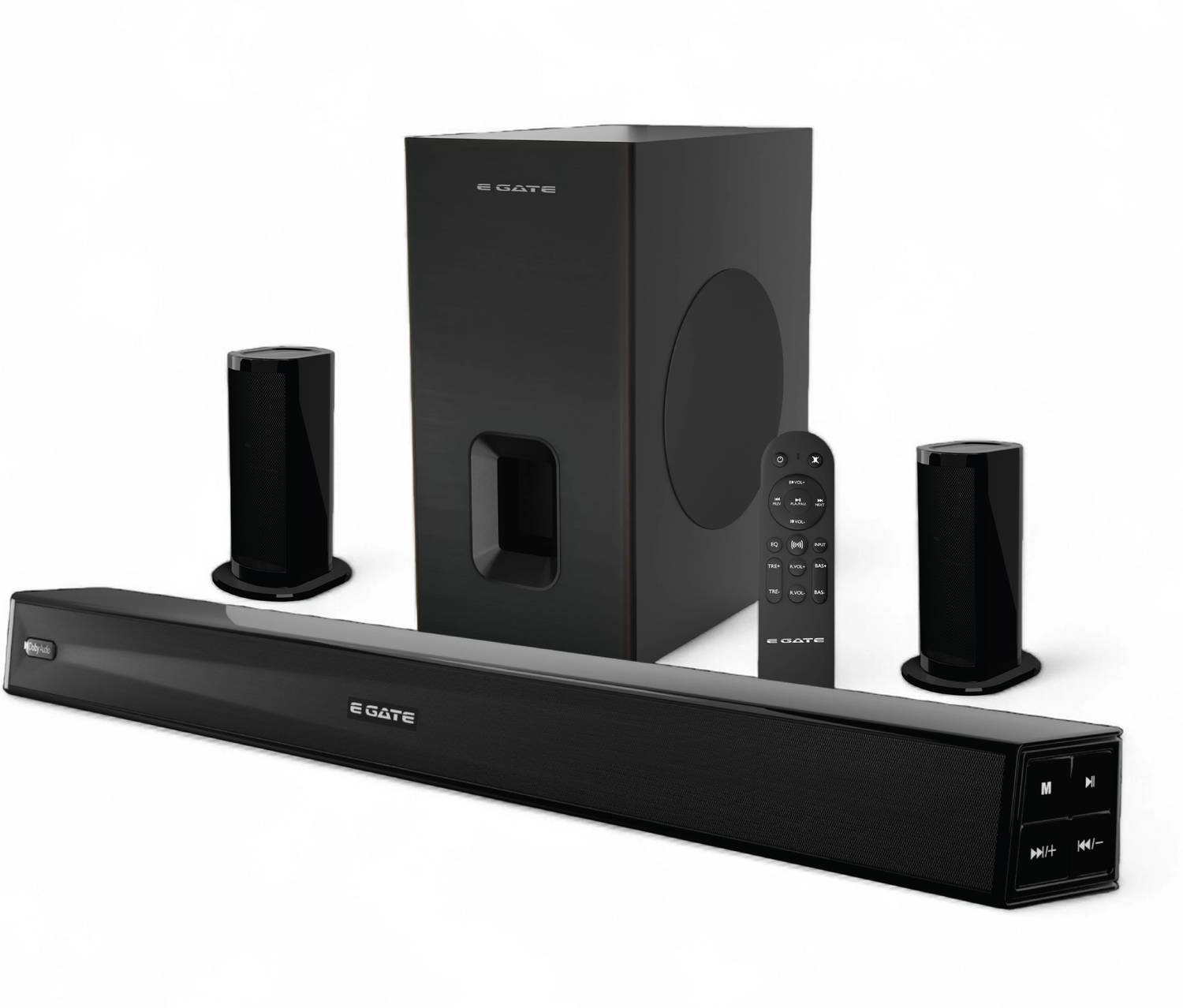 Egate Phantom 630DW | Dolby Surround Soundbar + Wireless Woofer | 5 Drive Setup 540 W Bluetooth Soundbar