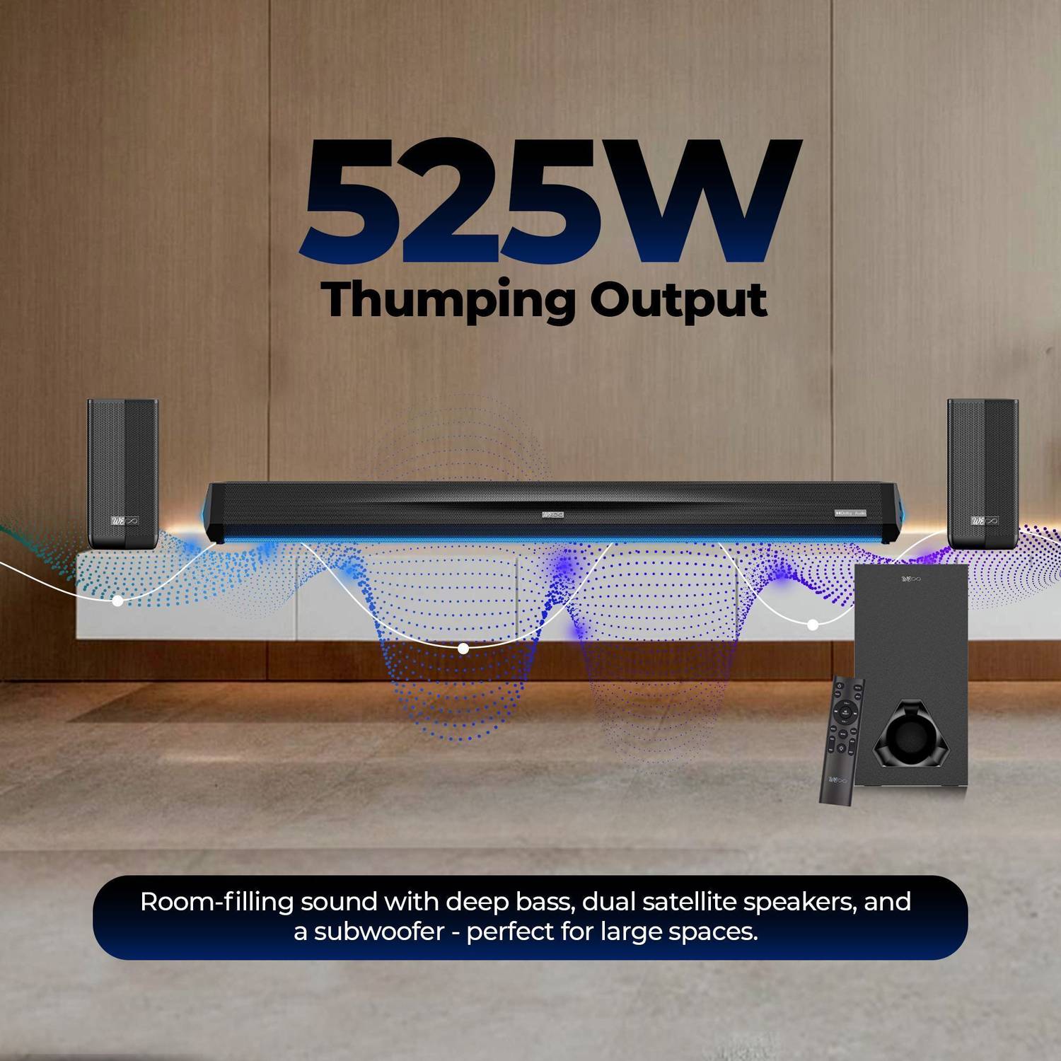 Walta Elite Brio 1525 5.1 Wireless Home Theater - Image 4