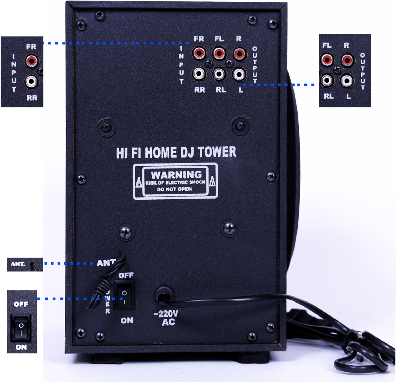 Image of prass Active 4.1 with Wooden satellite 65 W Bluetooth Home Theatre