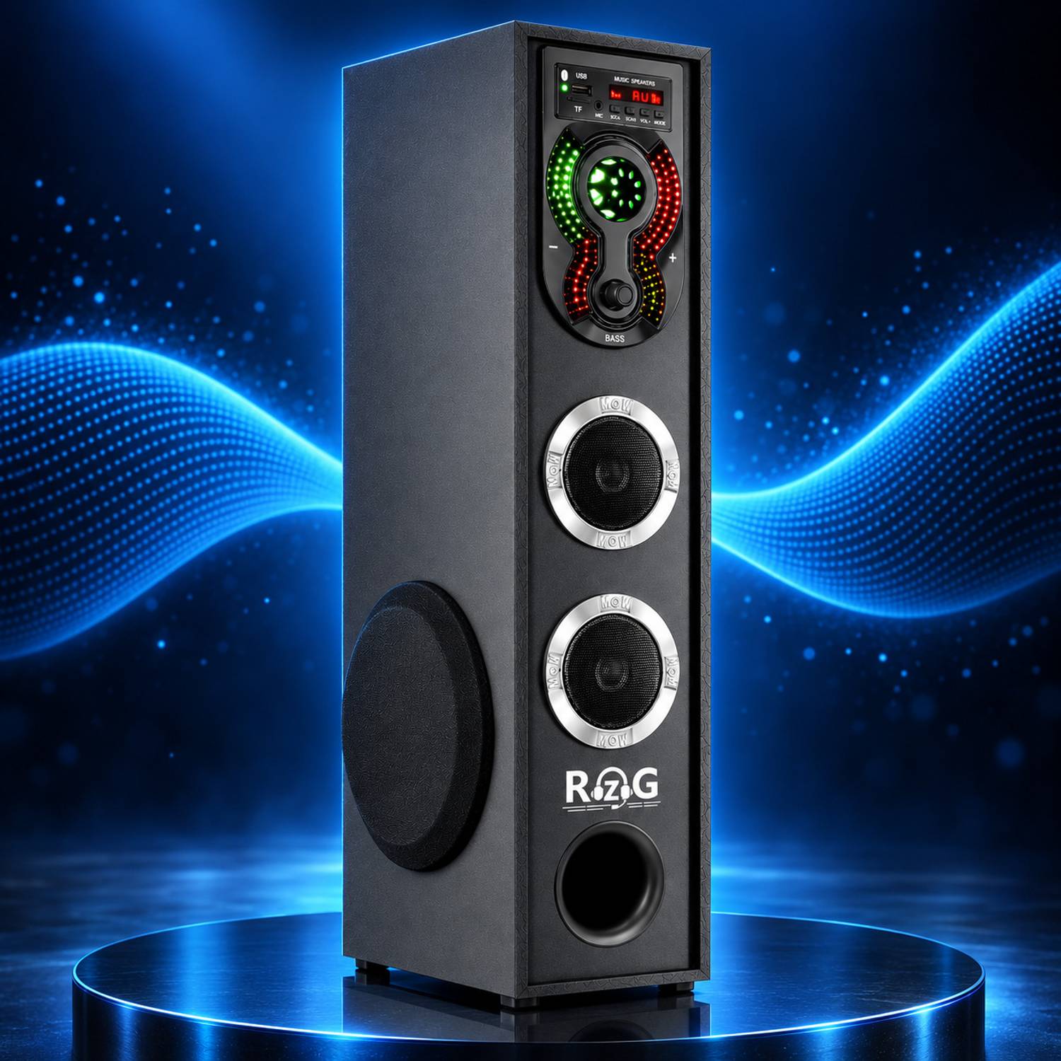 RZG L-2 DJ High Bass Tower Speaker Bluetooth Speaker 120 W Bluetooth Party Speaker - Image 4