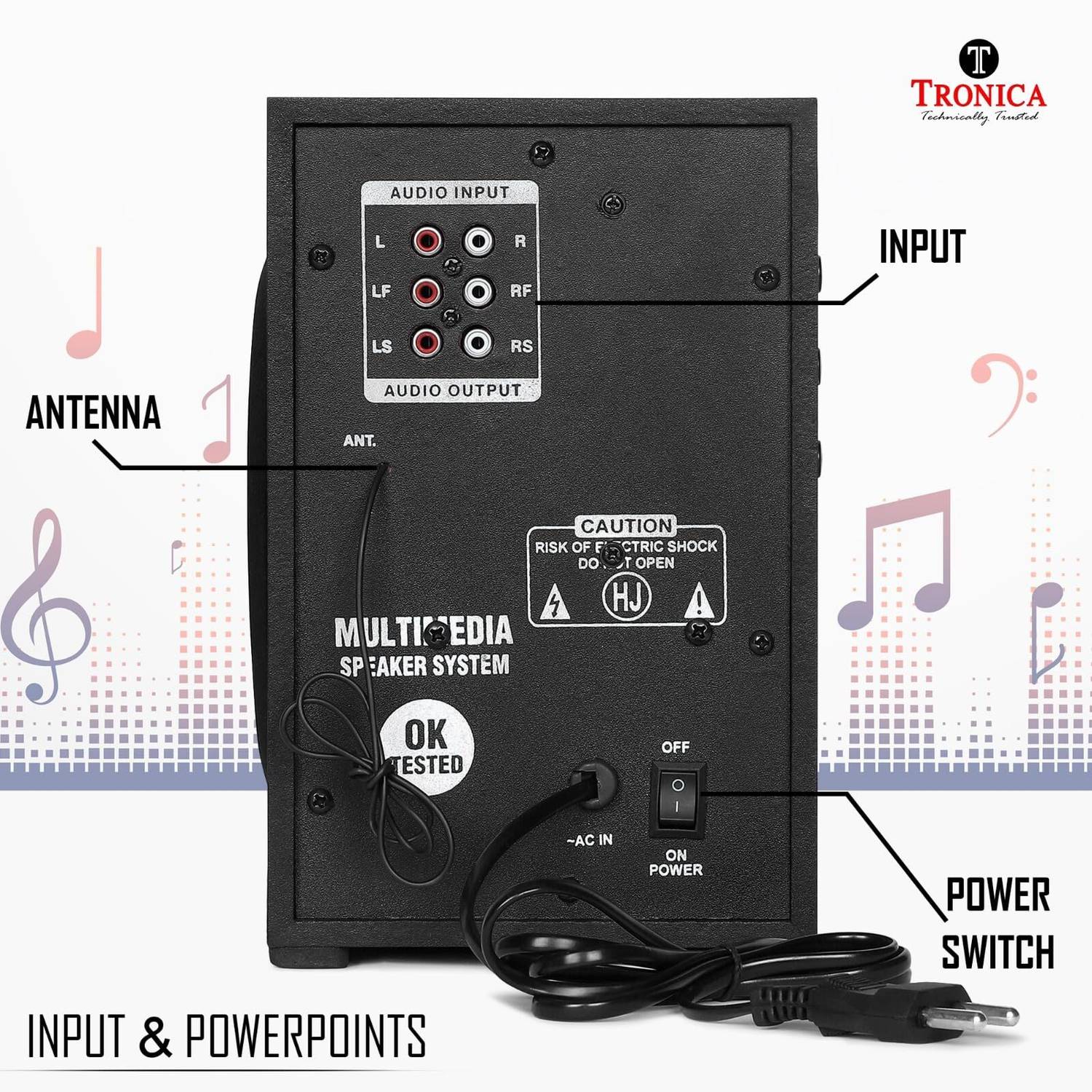 TRONICA Dhurandhar Multimedia Speakers with Subwoofer, USB/SD/FM/AUX, Remote Support 50 W Bluetooth Home Theatre - Image 2