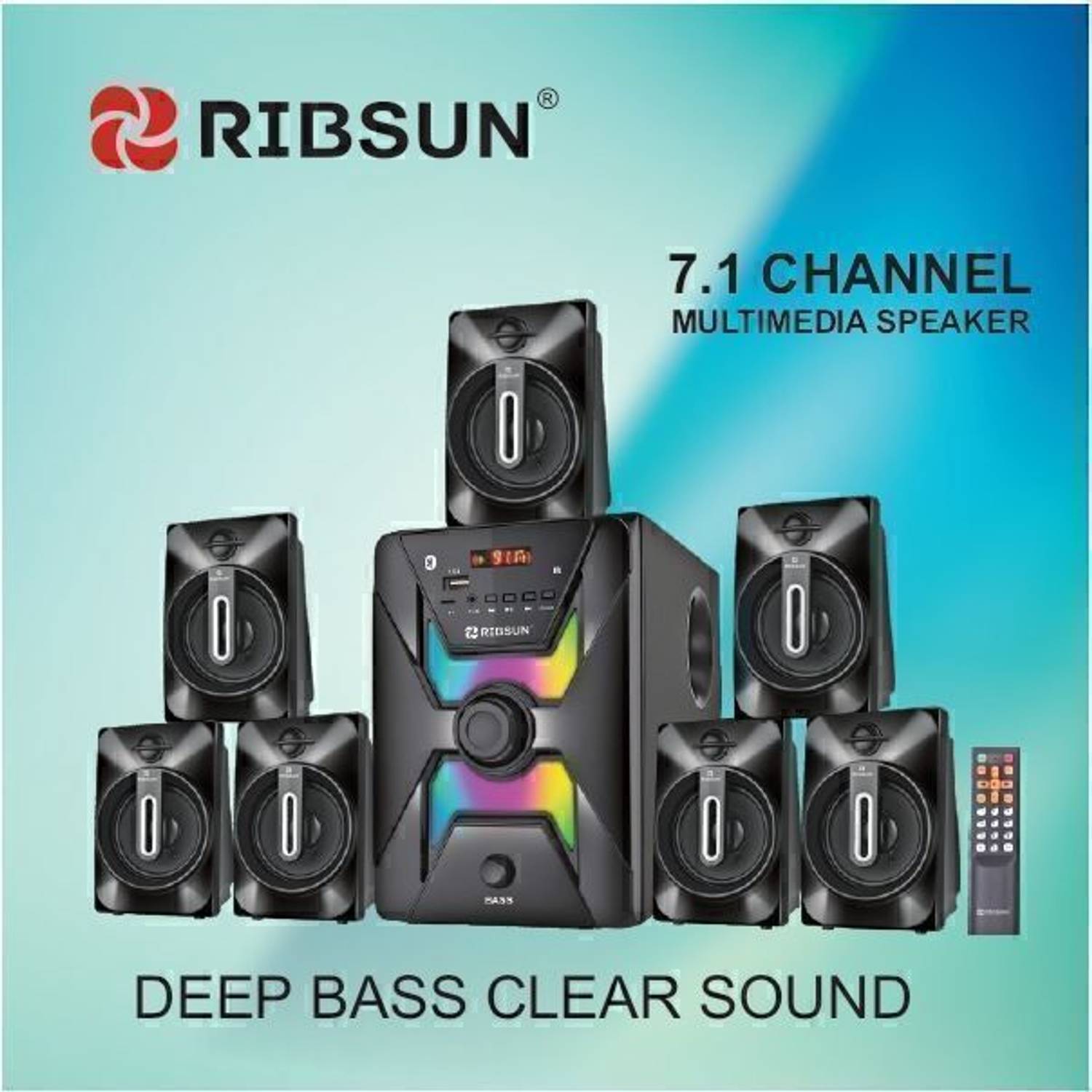 RIBSUN Phantom 7.1 90W Bluetooth Home Theatre - Image 4