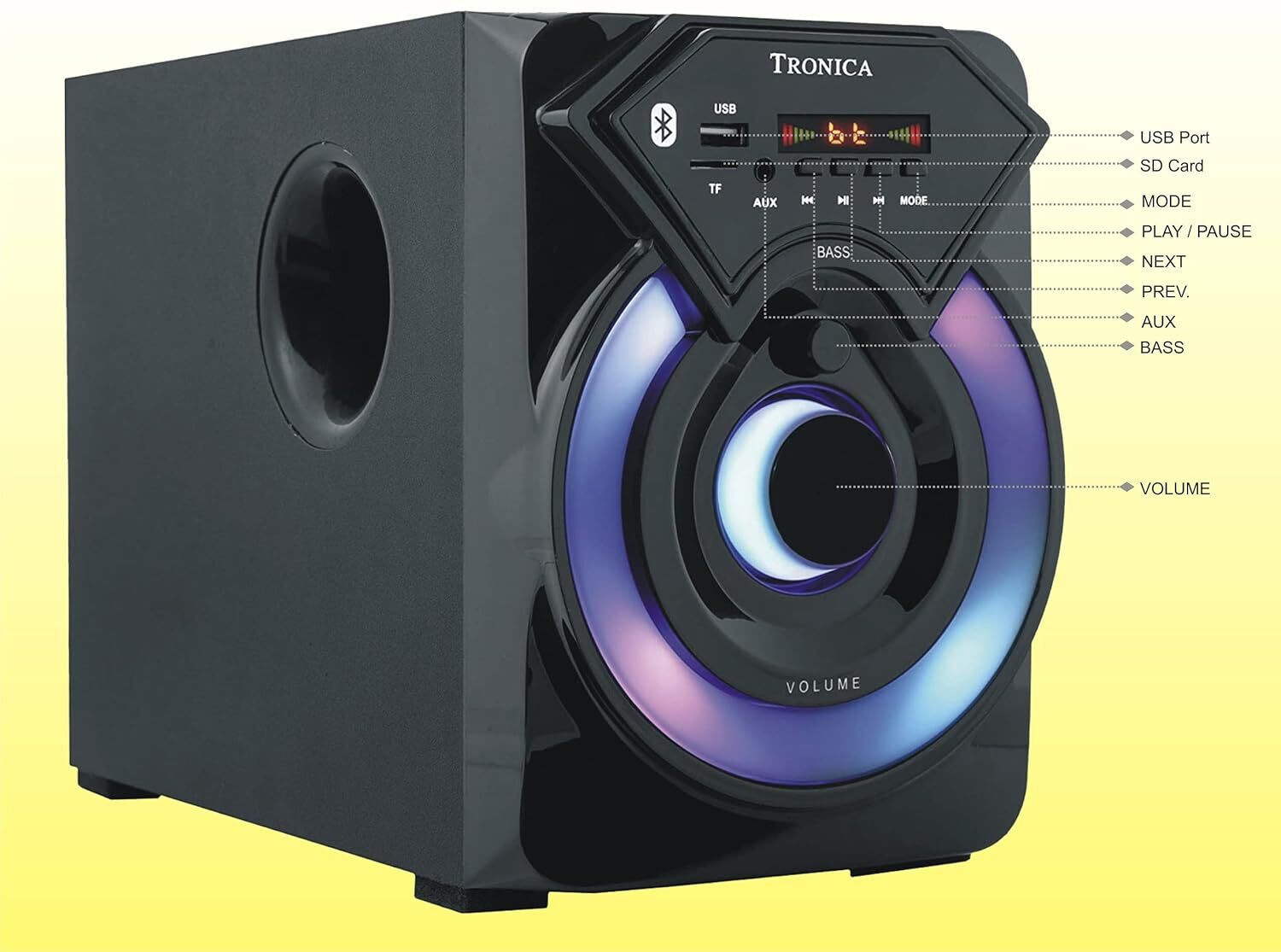 Image of TRONICA cowin Series 7.1 Home Theater System 60w Bluetooth, USB,Vivid Lighting, Remote 60 W Bluetooth Home Theatre