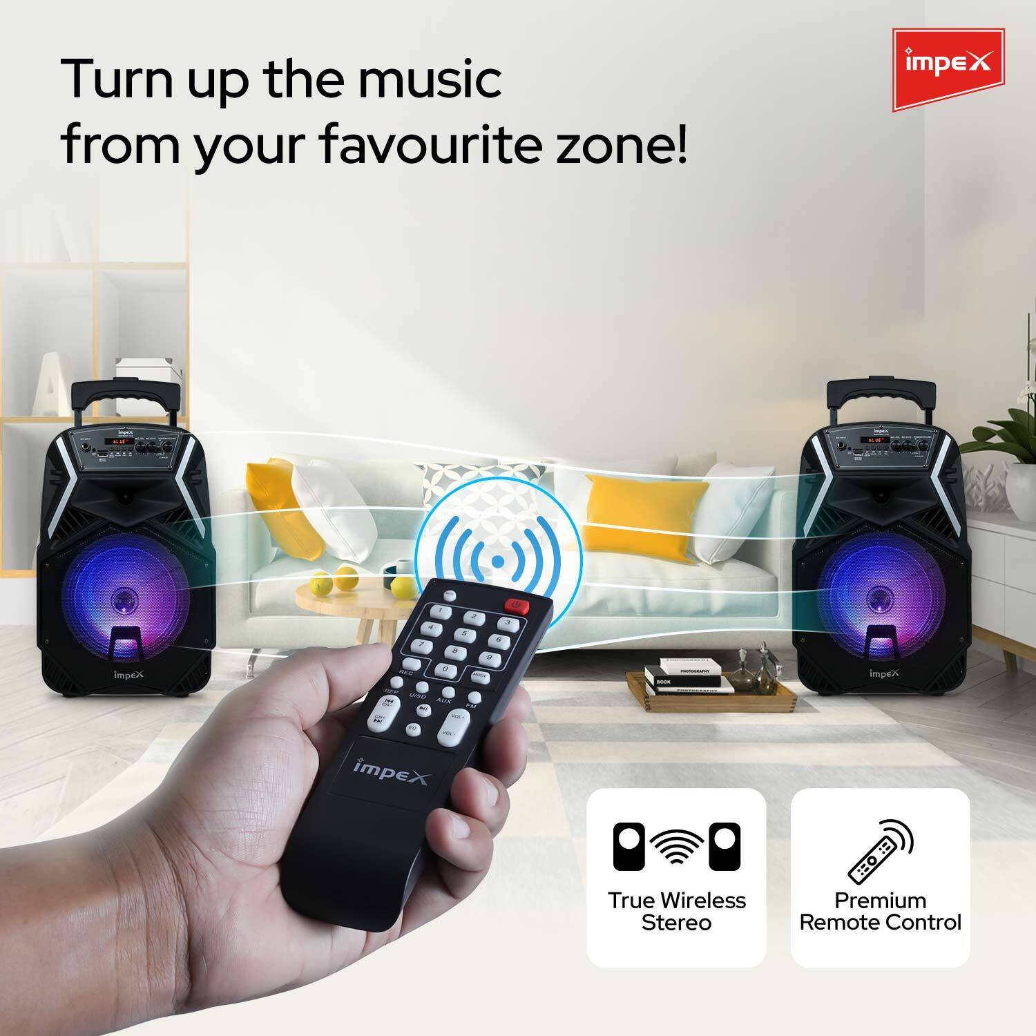IMPEX TS 25B 25W Bluetooth Party Speaker - Image 4
