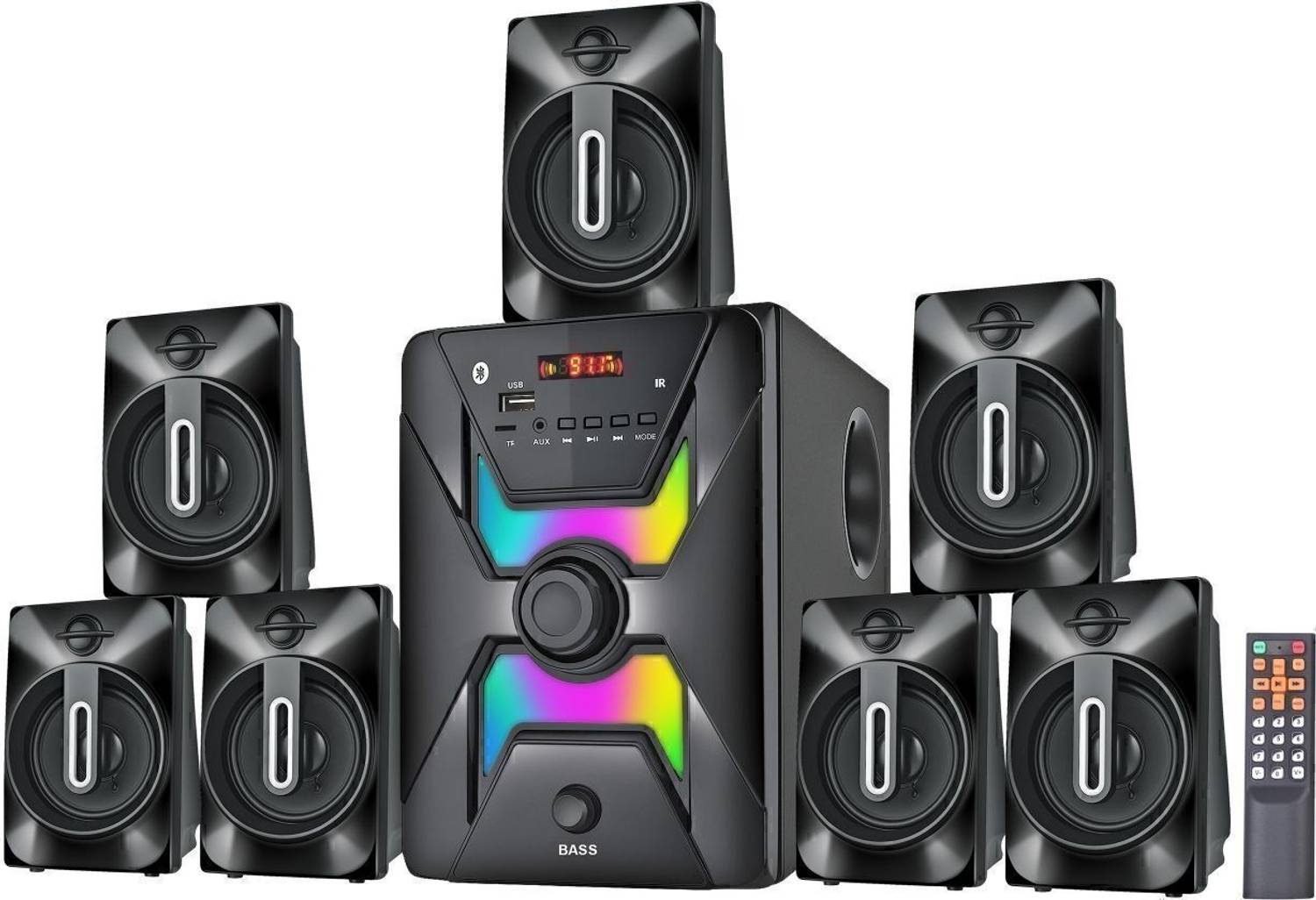 RIBSUN Phantom 7.1 90W Bluetooth Home Theatre - Image 1