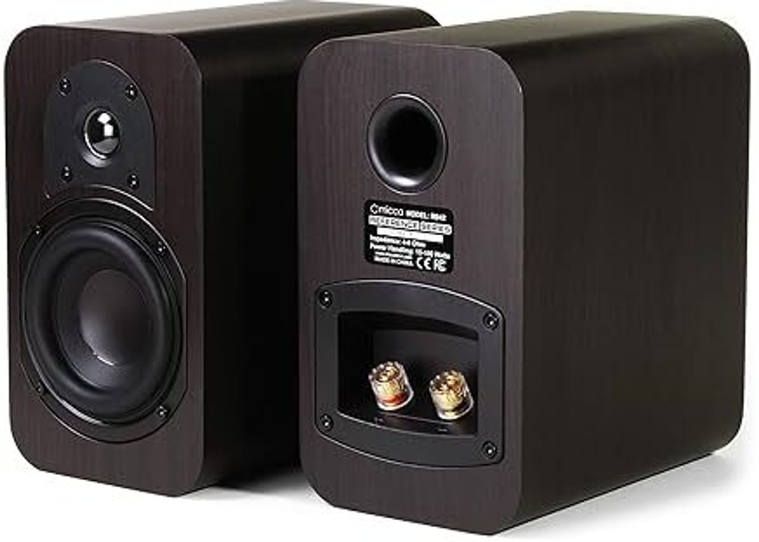 Image of Micca Rb42 200 Watt Bookshelf Wired Speaker (Dark Walnut) 100 W Home Theatre