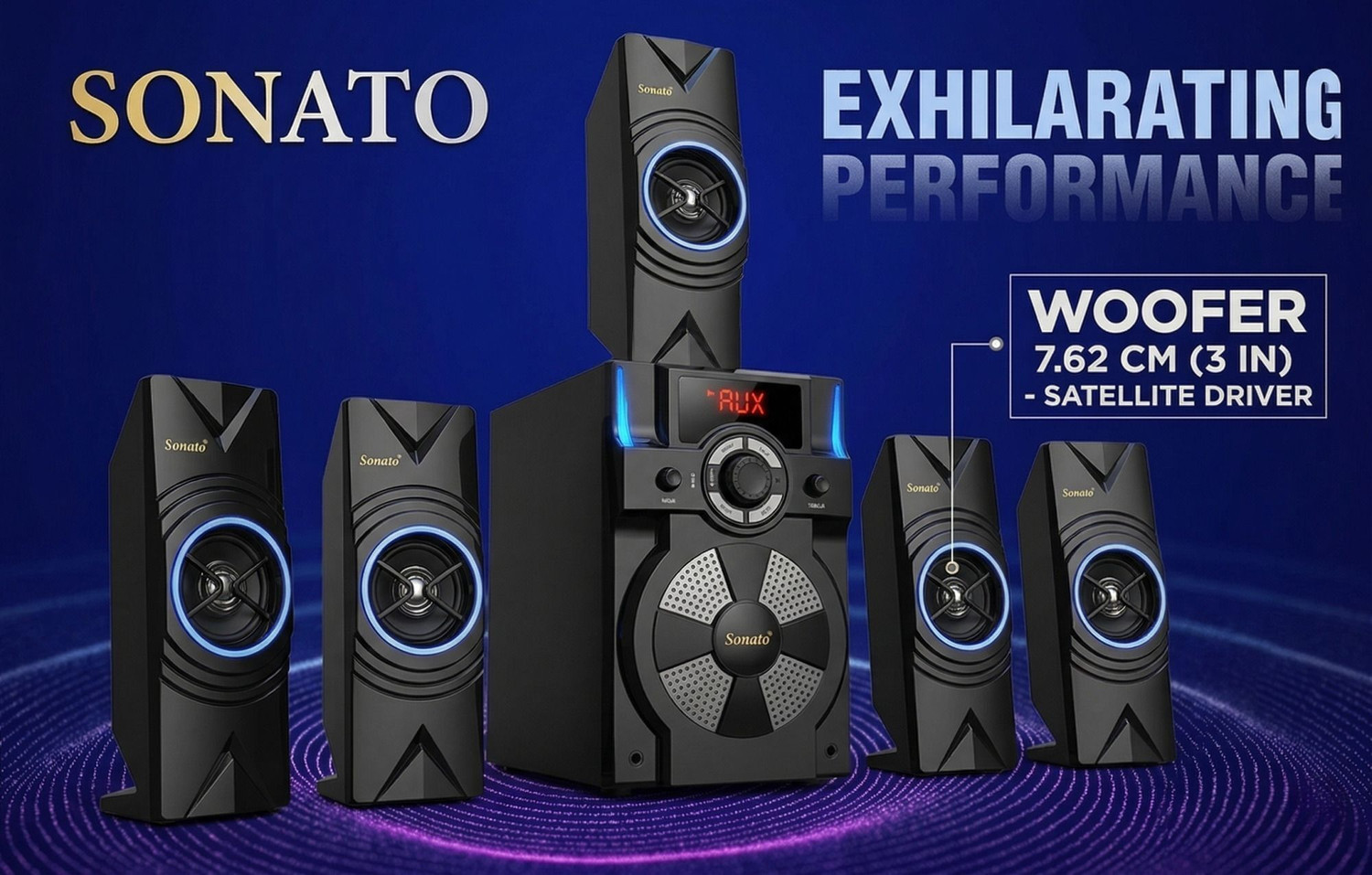 Image of Sonato Home Theatre 5.1 Model 6003 2000 W Bluetooth Home Theatre