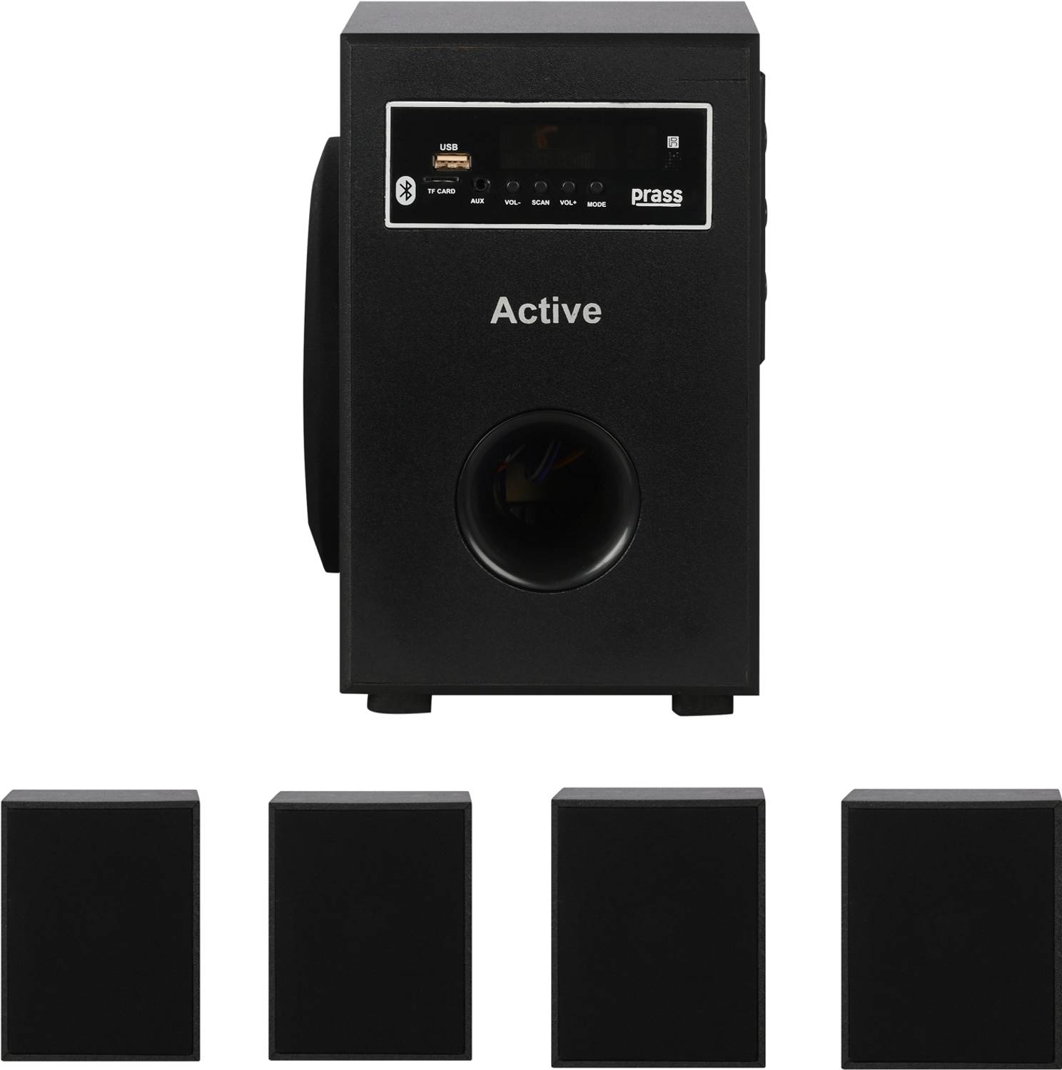 prass Active Wooden 4.1 BLK 65 W Bluetooth Home Theatre (Black, 4