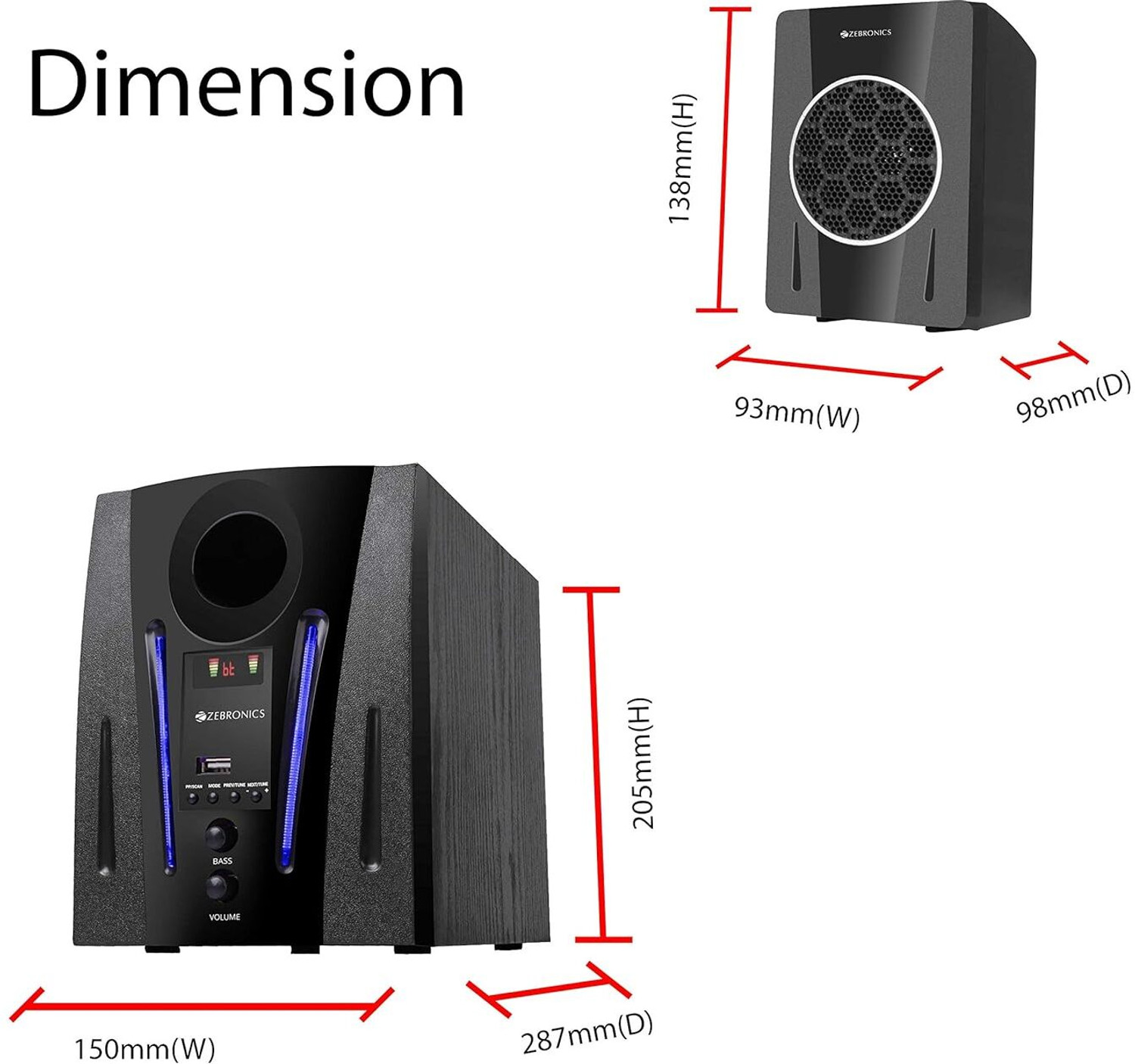 Image of ZEBRONICS ZEB-2750 60 W Bluetooth Home Theatre